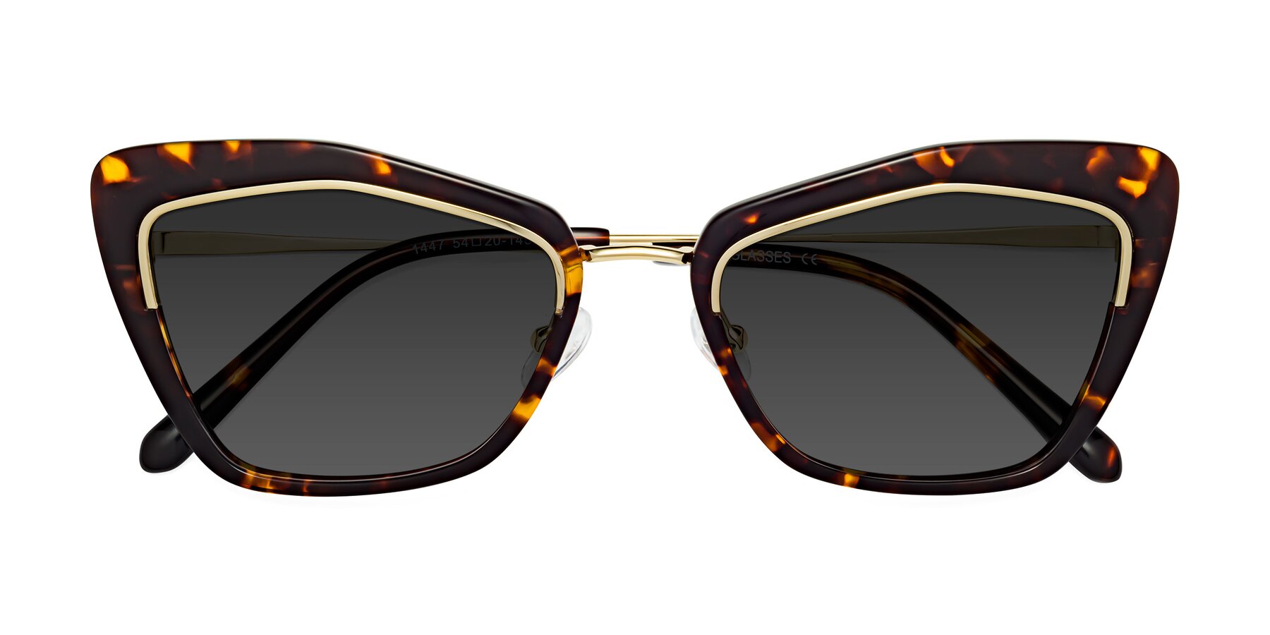 Folded Front of Lasso in Deep Tortoise with Gray Tinted Lenses