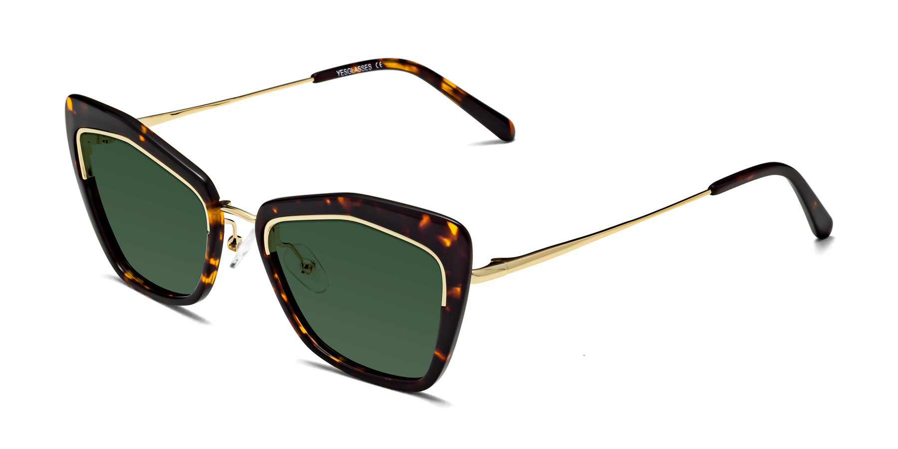 Angle of Lasso in Deep Tortoise with Green Tinted Lenses