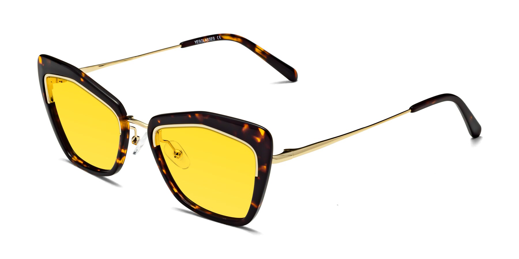Angle of Lasso in Deep Tortoise with Yellow Tinted Lenses