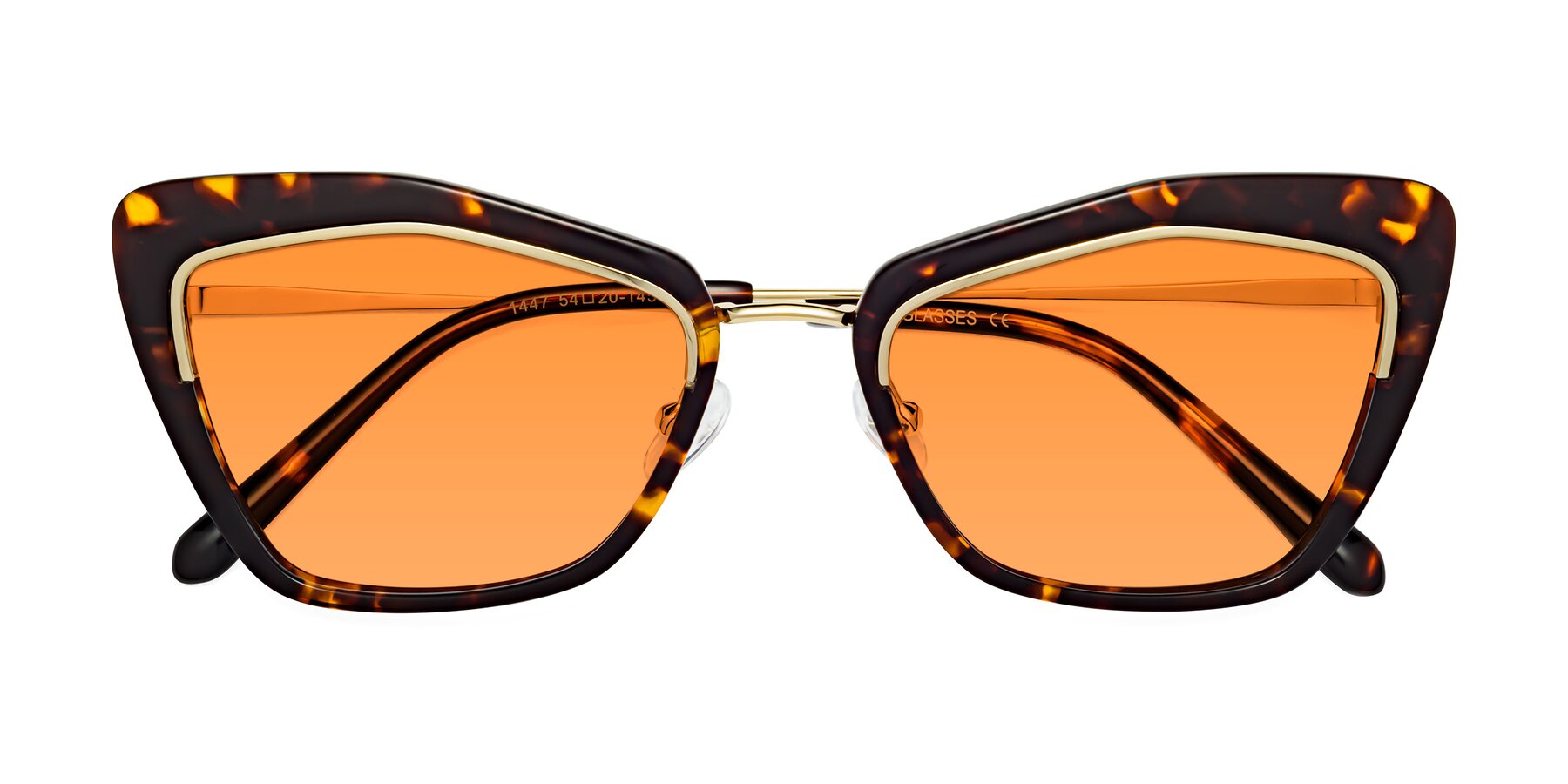 Folded Front of Lasso in Deep Tortoise with Orange Tinted Lenses