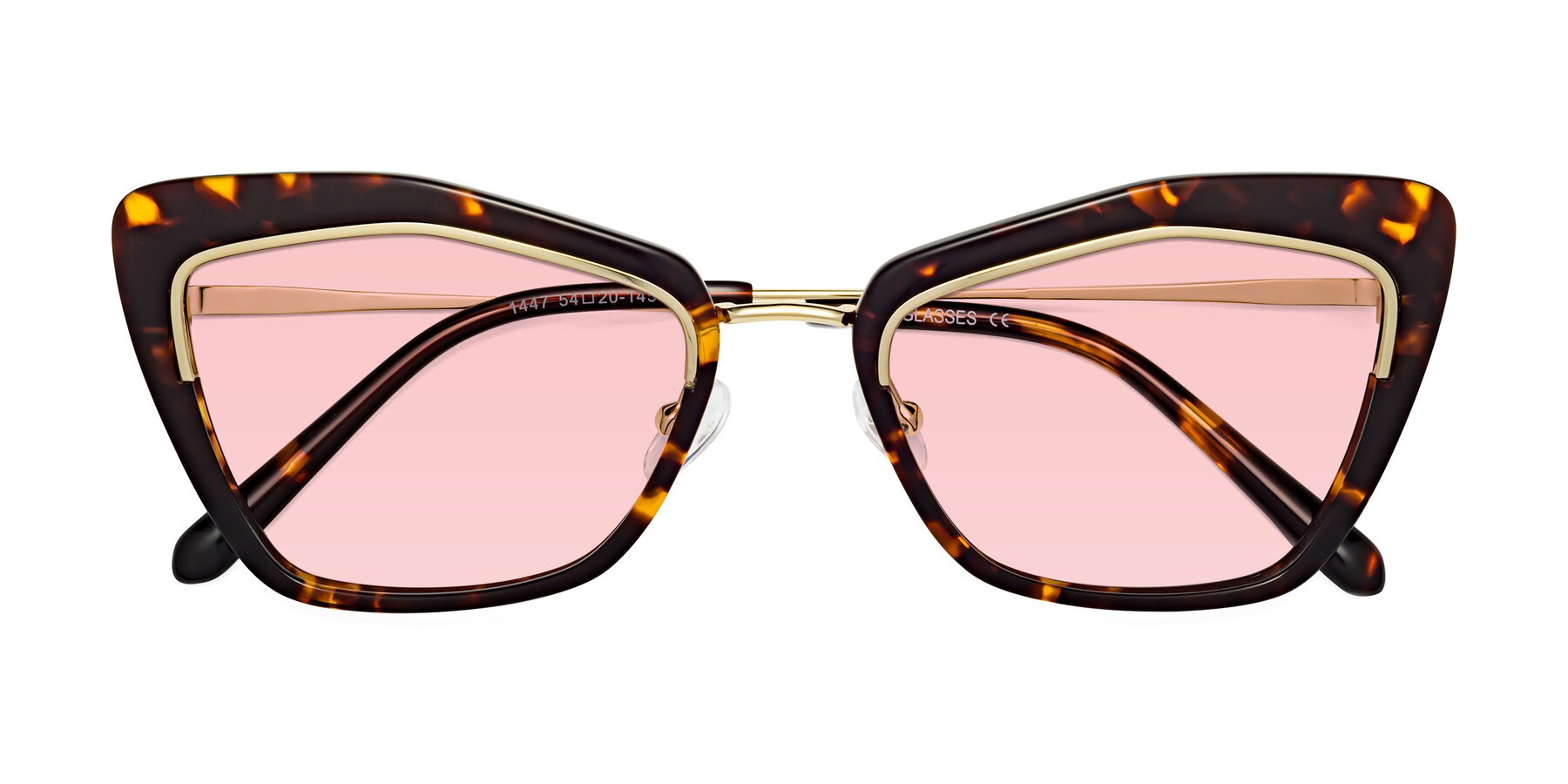 Folded Front of Lasso in Deep Tortoise with Light Garnet Tinted Lenses