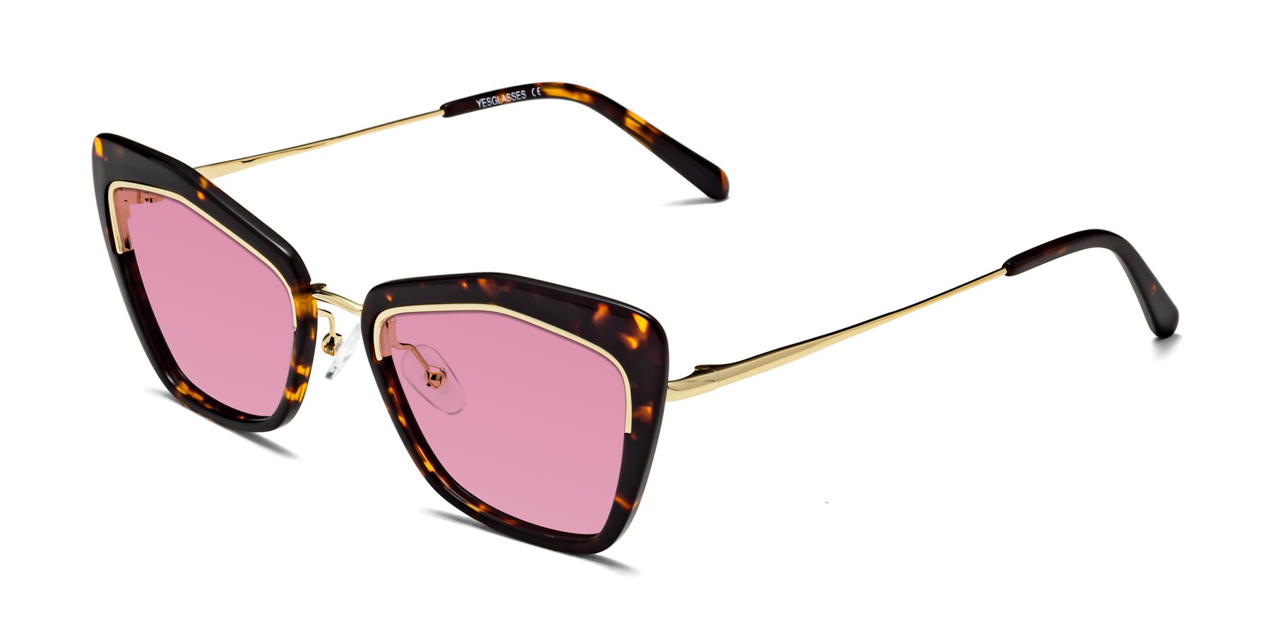 Angle of Lasso in Deep Tortoise with Medium Wine Tinted Lenses