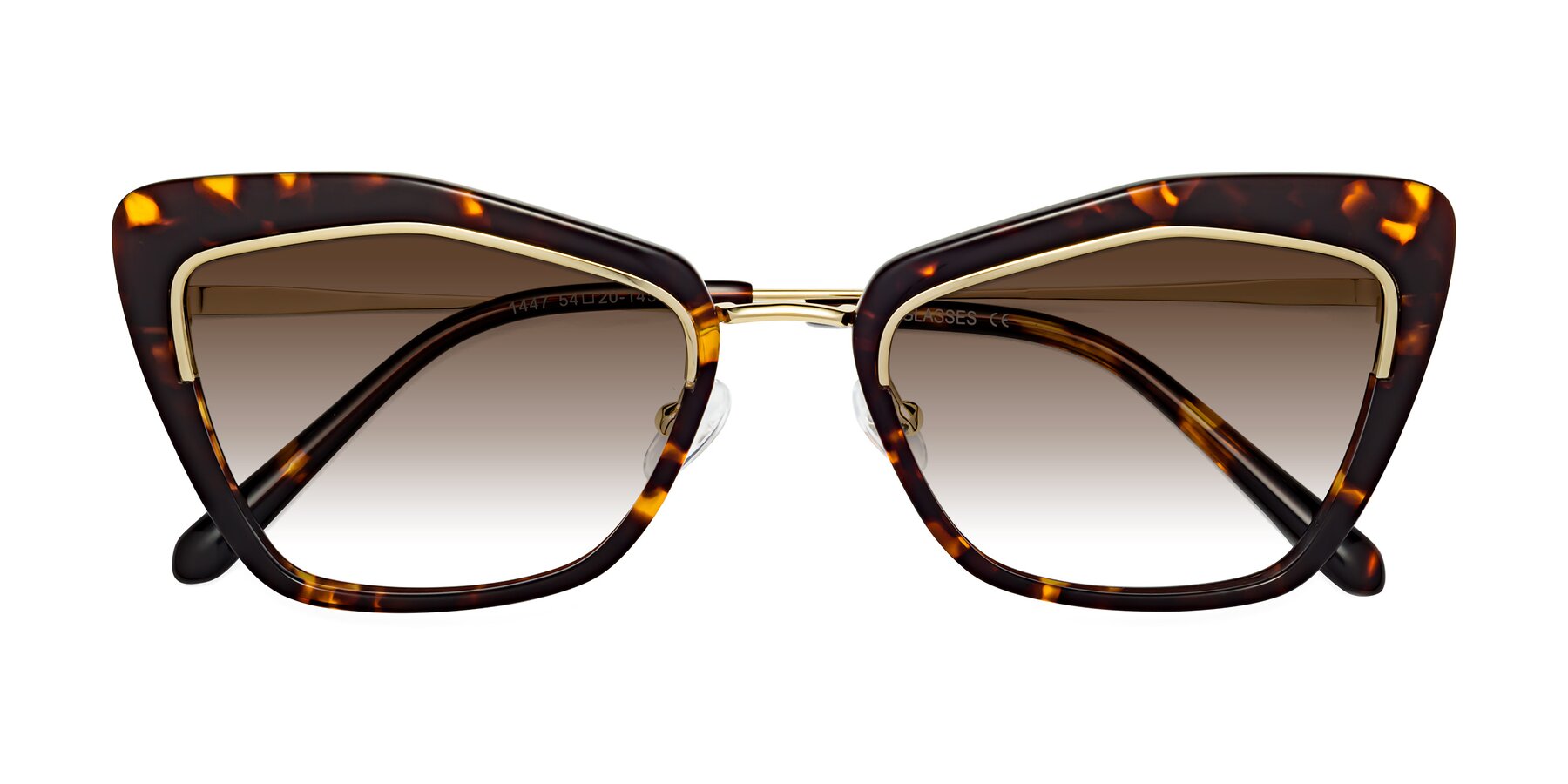 Folded Front of Lasso in Deep Tortoise with Brown Gradient Lenses