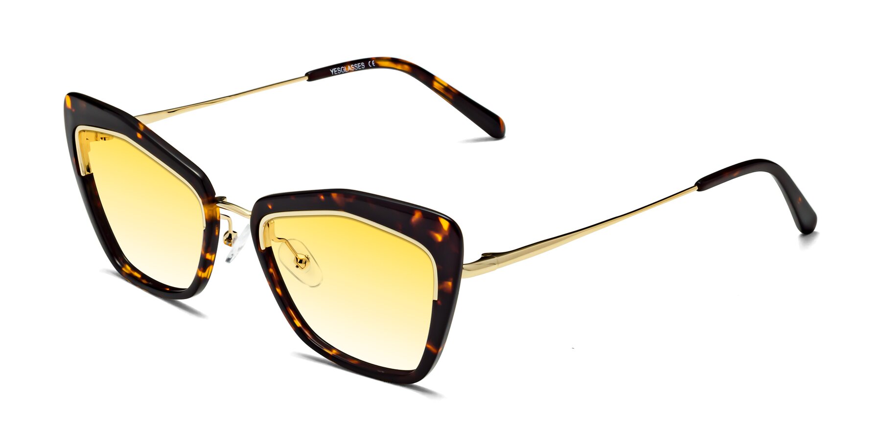 Angle of Lasso in Deep Tortoise with Yellow Gradient Lenses