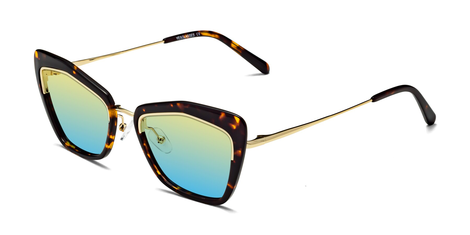 Angle of Lasso in Deep Tortoise with Yellow / Blue Gradient Lenses