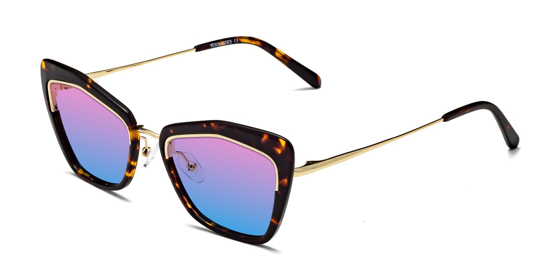 Angle of Lasso in Deep Tortoise with Pink / Blue Gradient Lenses