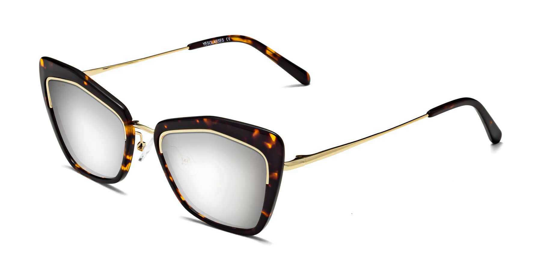 Angle of Lasso in Deep Tortoise with Silver Mirrored Lenses
