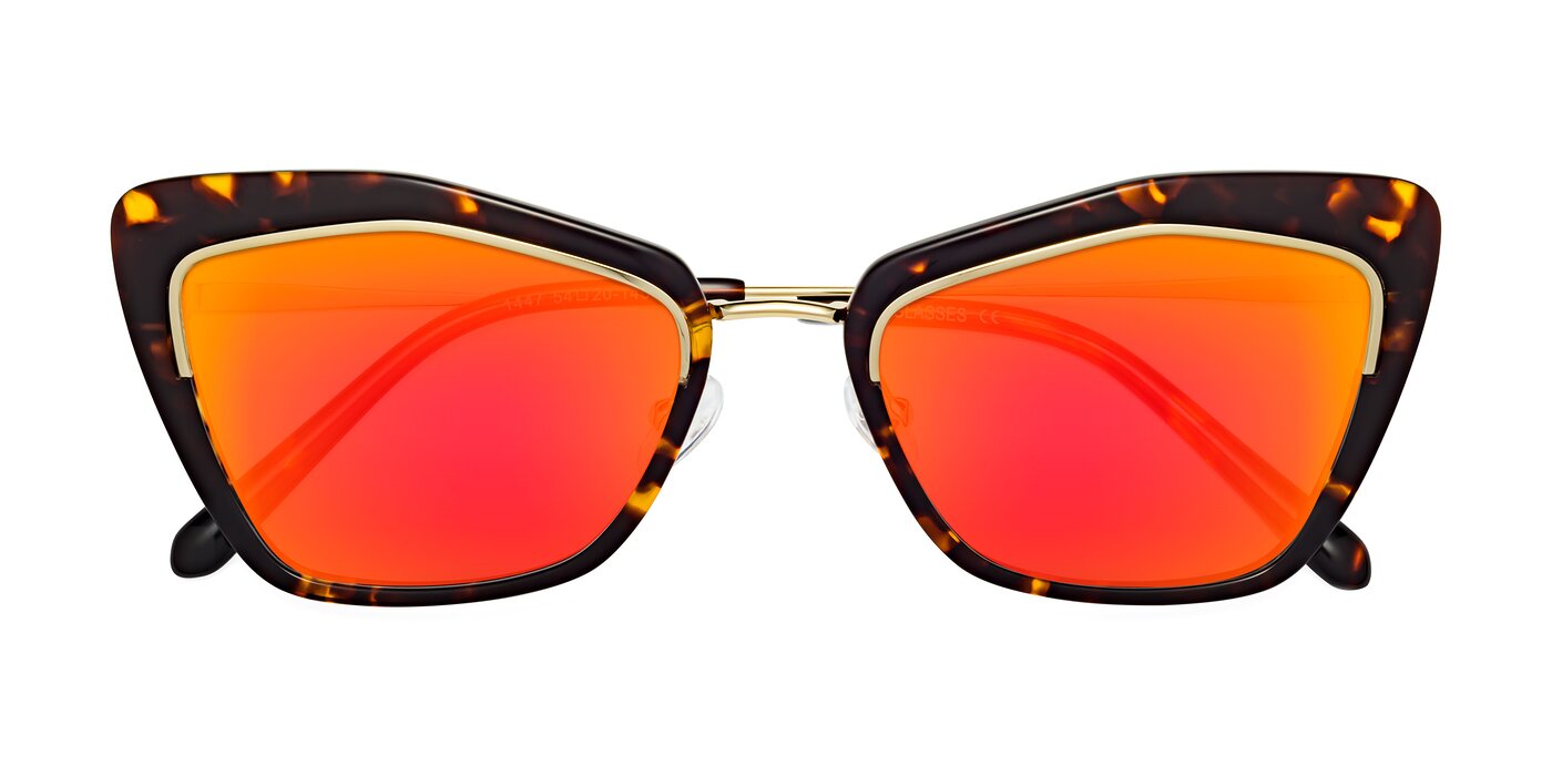 Lasso - Deep Tortoise Flash Mirrored Sunglasses