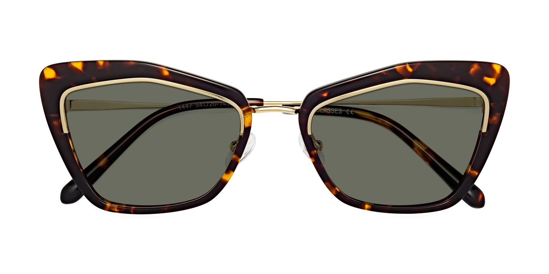 Folded Front of Lasso in Deep Tortoise with Gray Polarized Lenses
