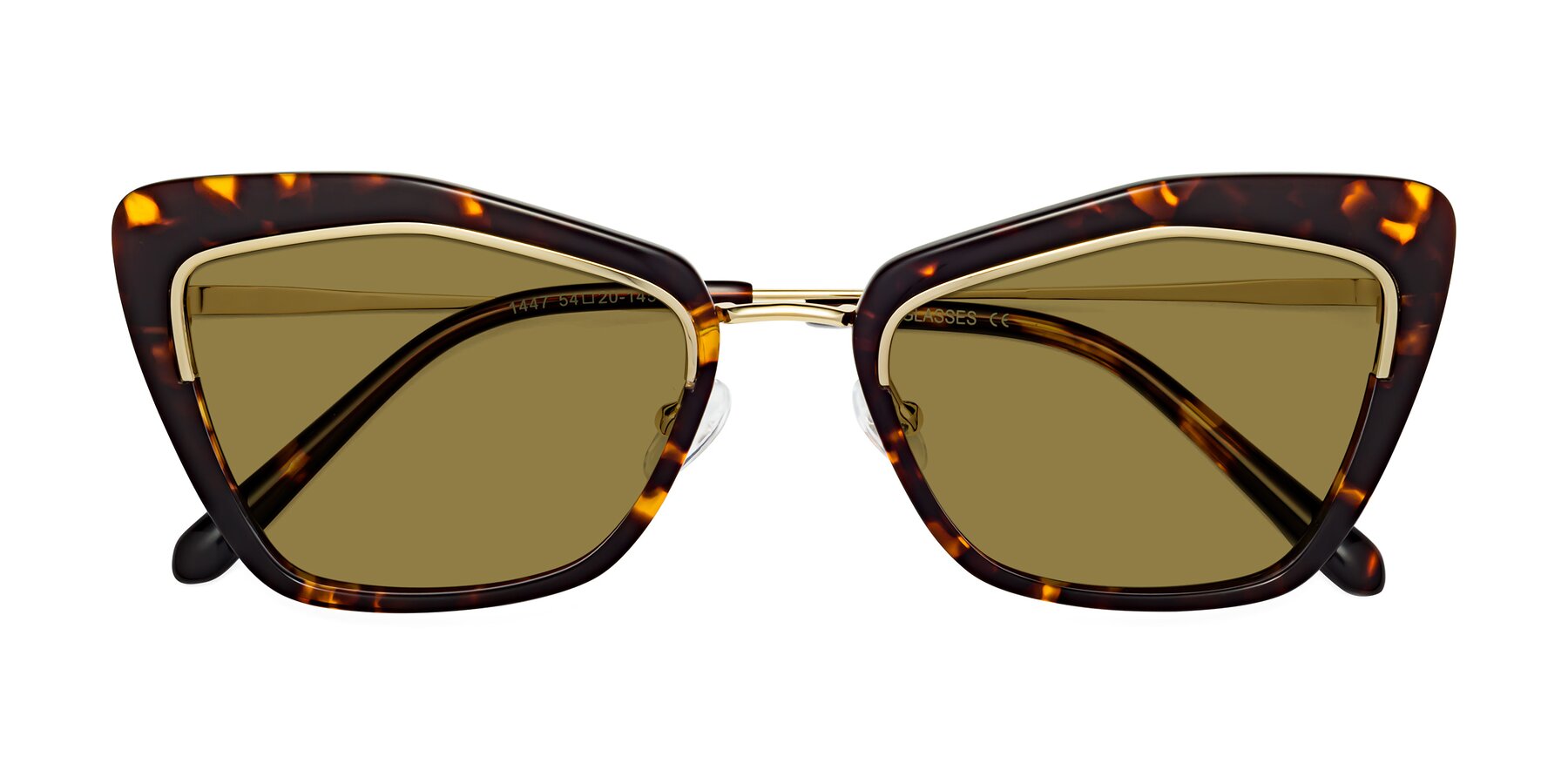 Folded Front of Lasso in Deep Tortoise with Brown Polarized Lenses
