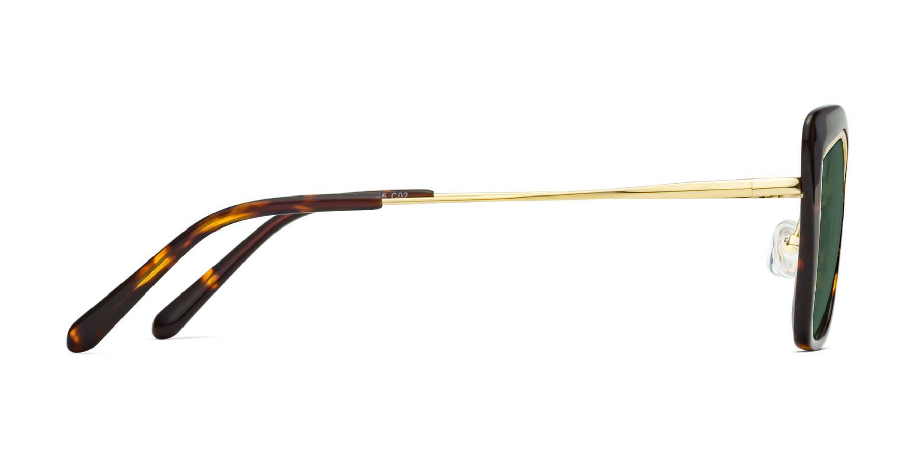 Side of Lasso in Deep Tortoise with Green Polarized Lenses