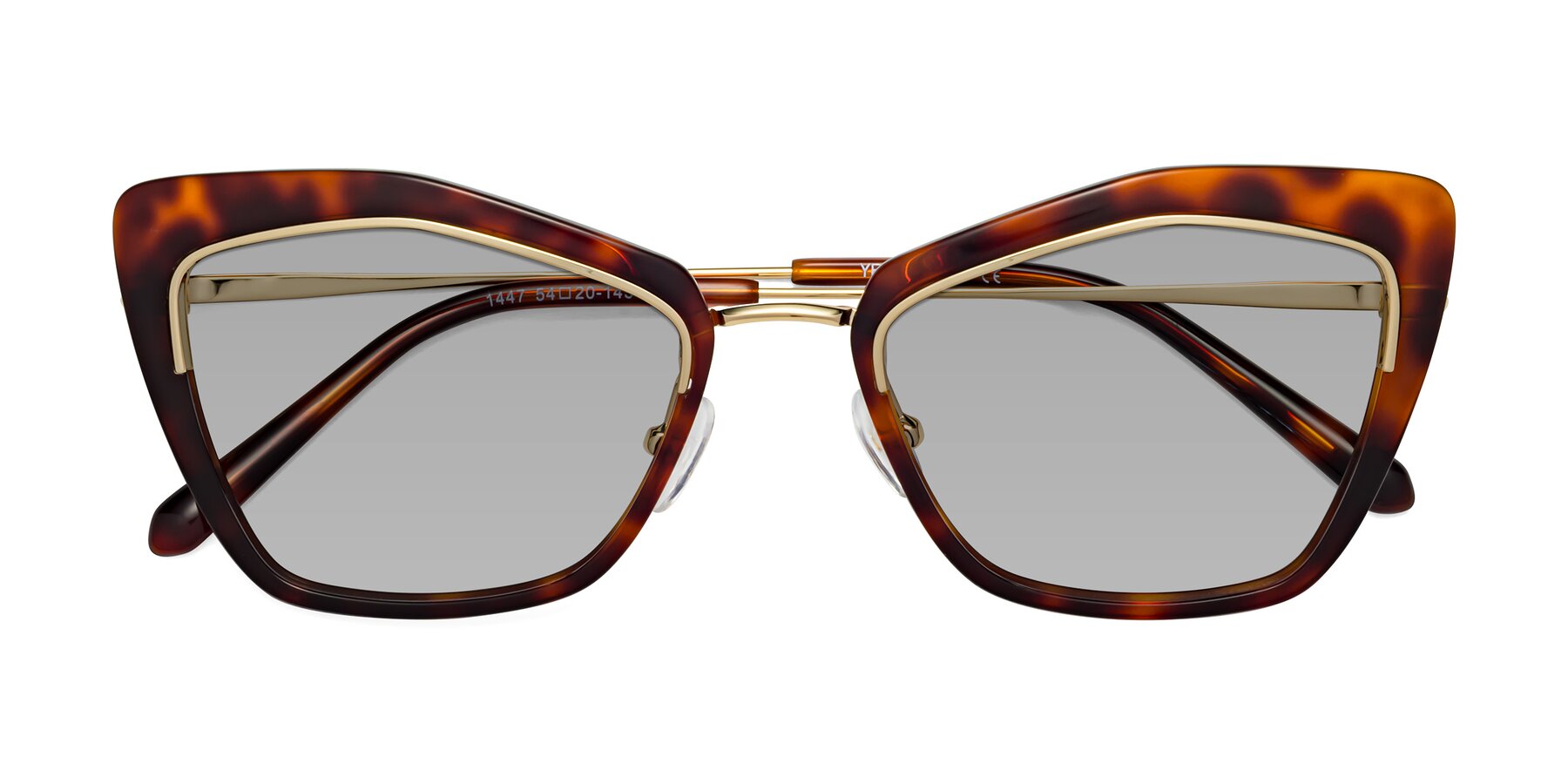 Folded Front of Lasso in Light Tortoise with Light Gray Tinted Lenses