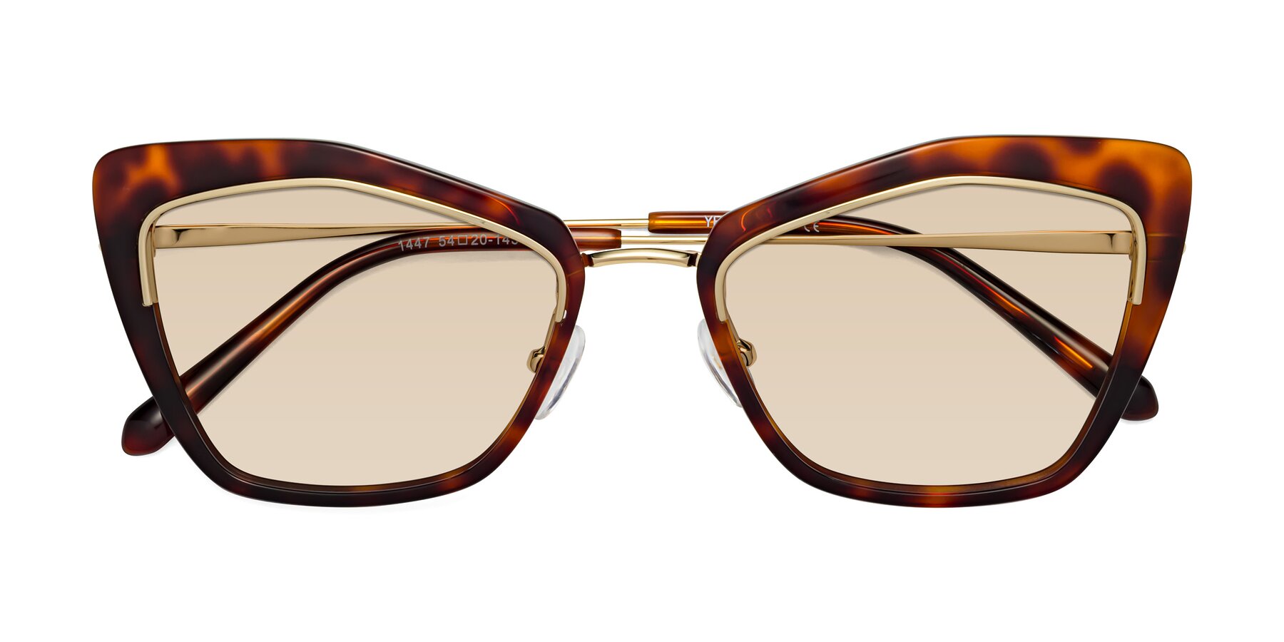 Folded Front of Lasso in Light Tortoise with Light Brown Tinted Lenses