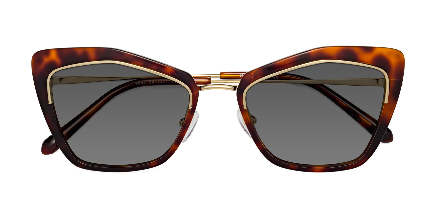 Folded Front of Lasso in Light Tortoise with Medium Gray Tinted Lenses