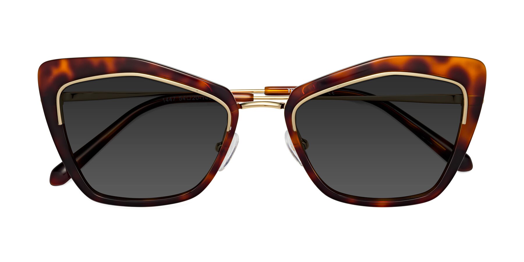 Folded Front of Lasso in Light Tortoise with Gray Tinted Lenses