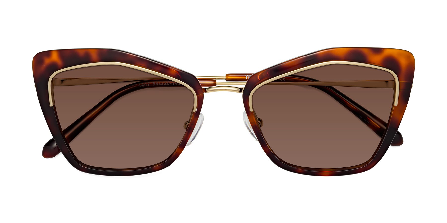 Folded Front of Lasso in Light Tortoise with Brown Tinted Lenses