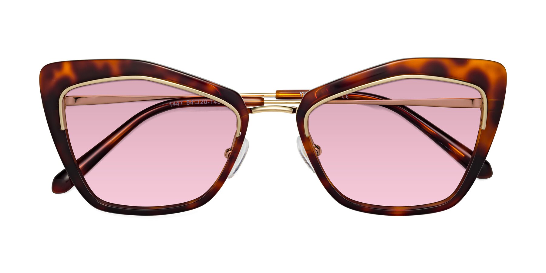 Folded Front of Lasso in Light Tortoise with Light Wine Tinted Lenses