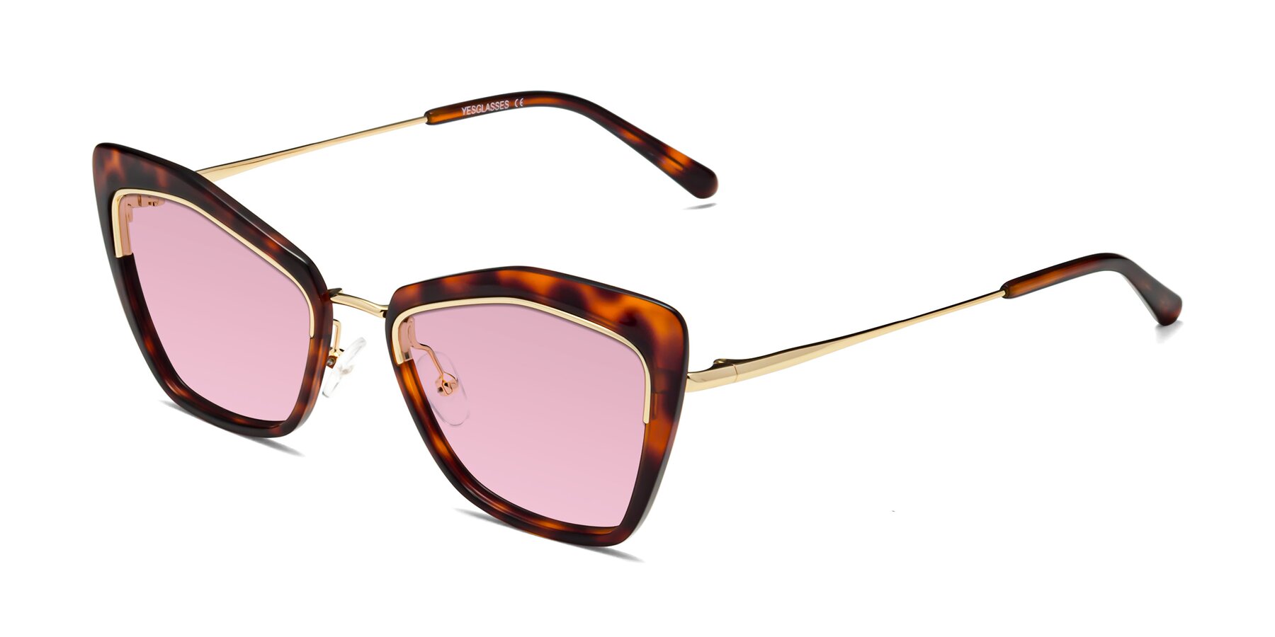 Angle of Lasso in Light Tortoise with Light Wine Tinted Lenses