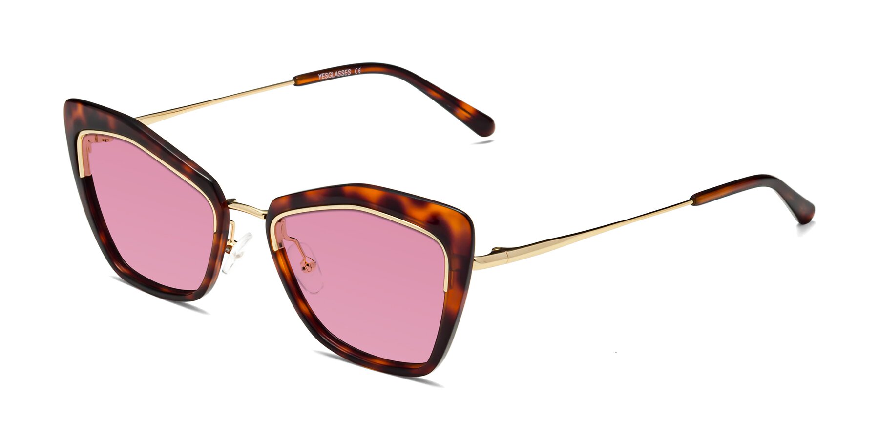 Angle of Lasso in Light Tortoise with Medium Wine Tinted Lenses