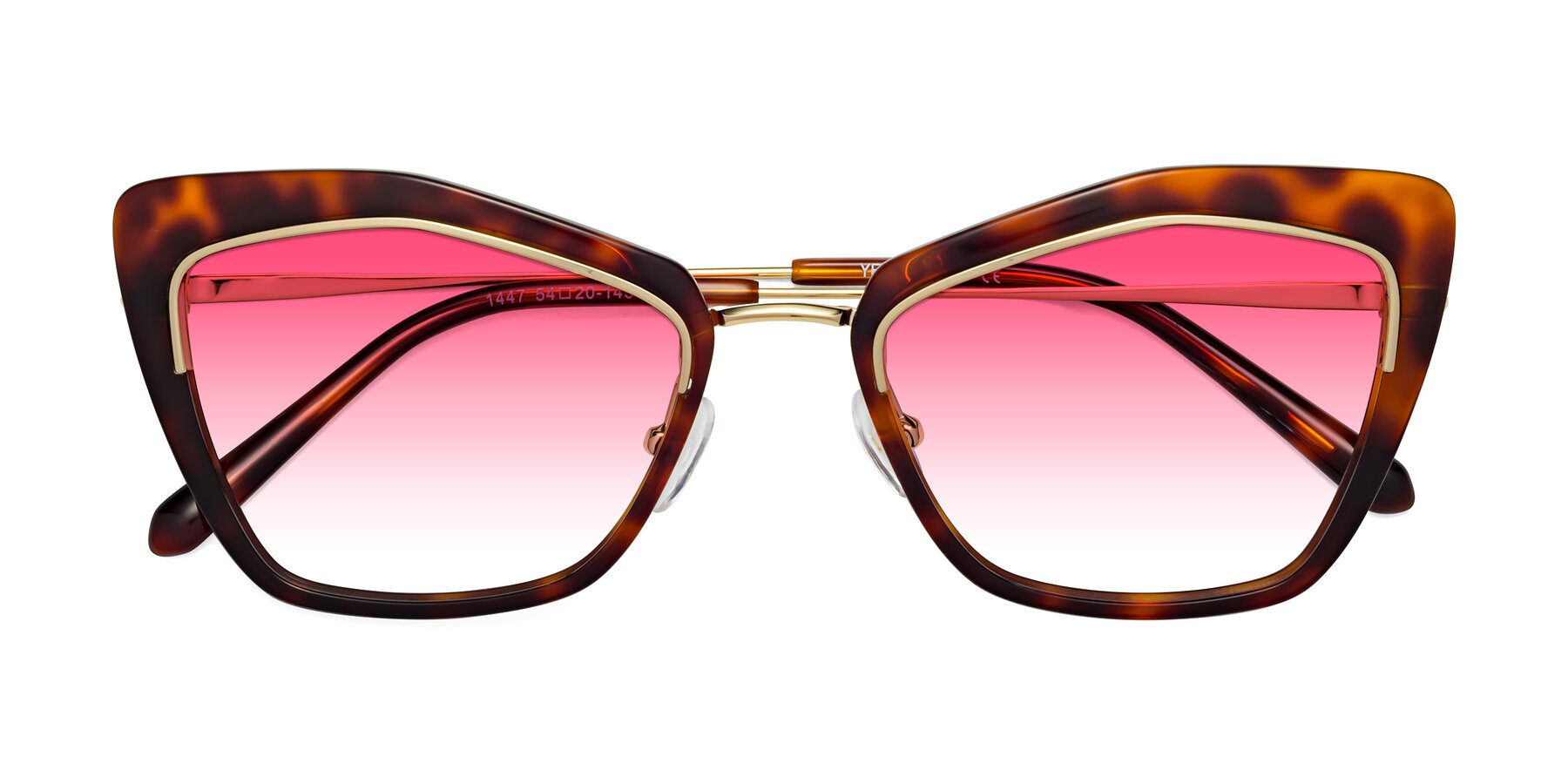 Folded Front of Lasso in Light Tortoise with Pink Gradient Lenses
