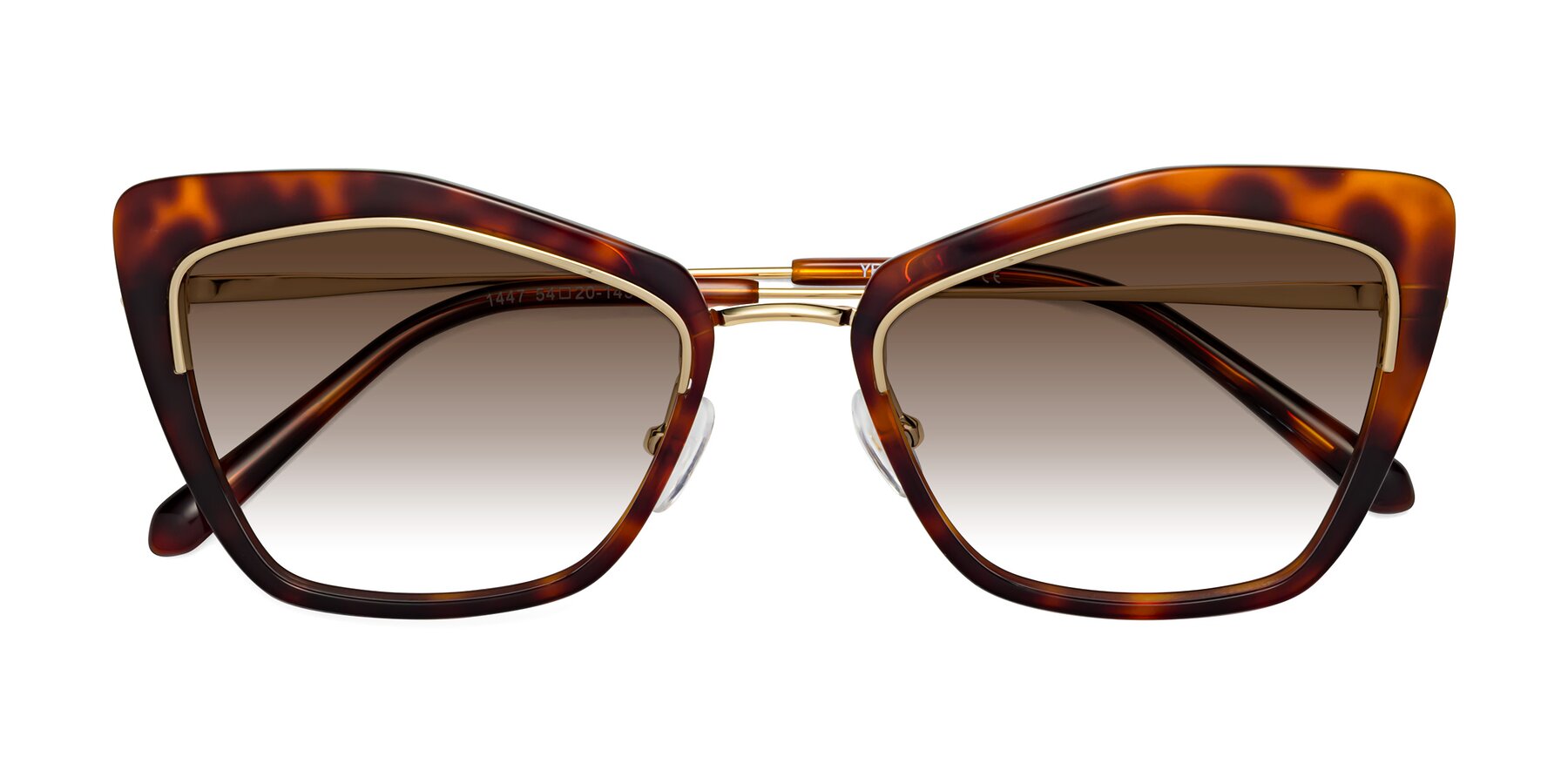 Folded Front of Lasso in Light Tortoise with Brown Gradient Lenses