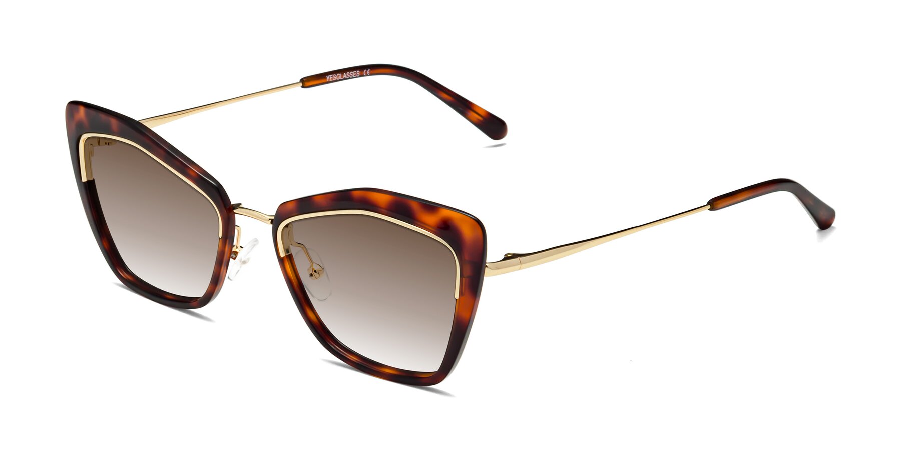 Angle of Lasso in Light Tortoise with Brown Gradient Lenses