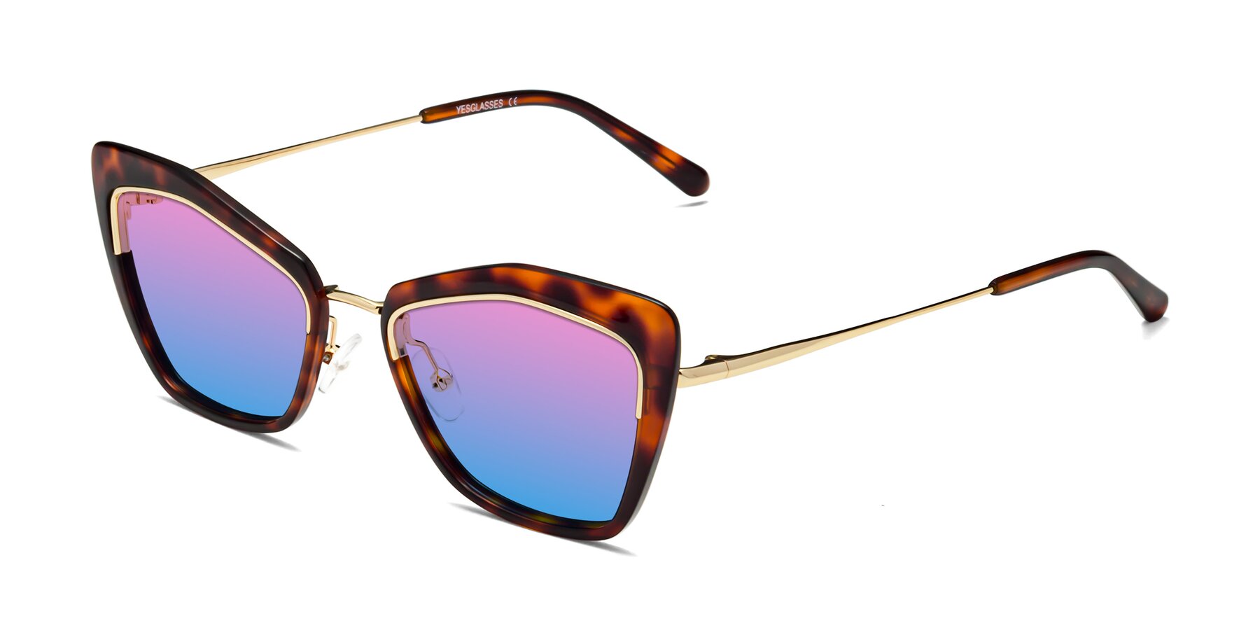 Angle of Lasso in Light Tortoise with Pink / Blue Gradient Lenses