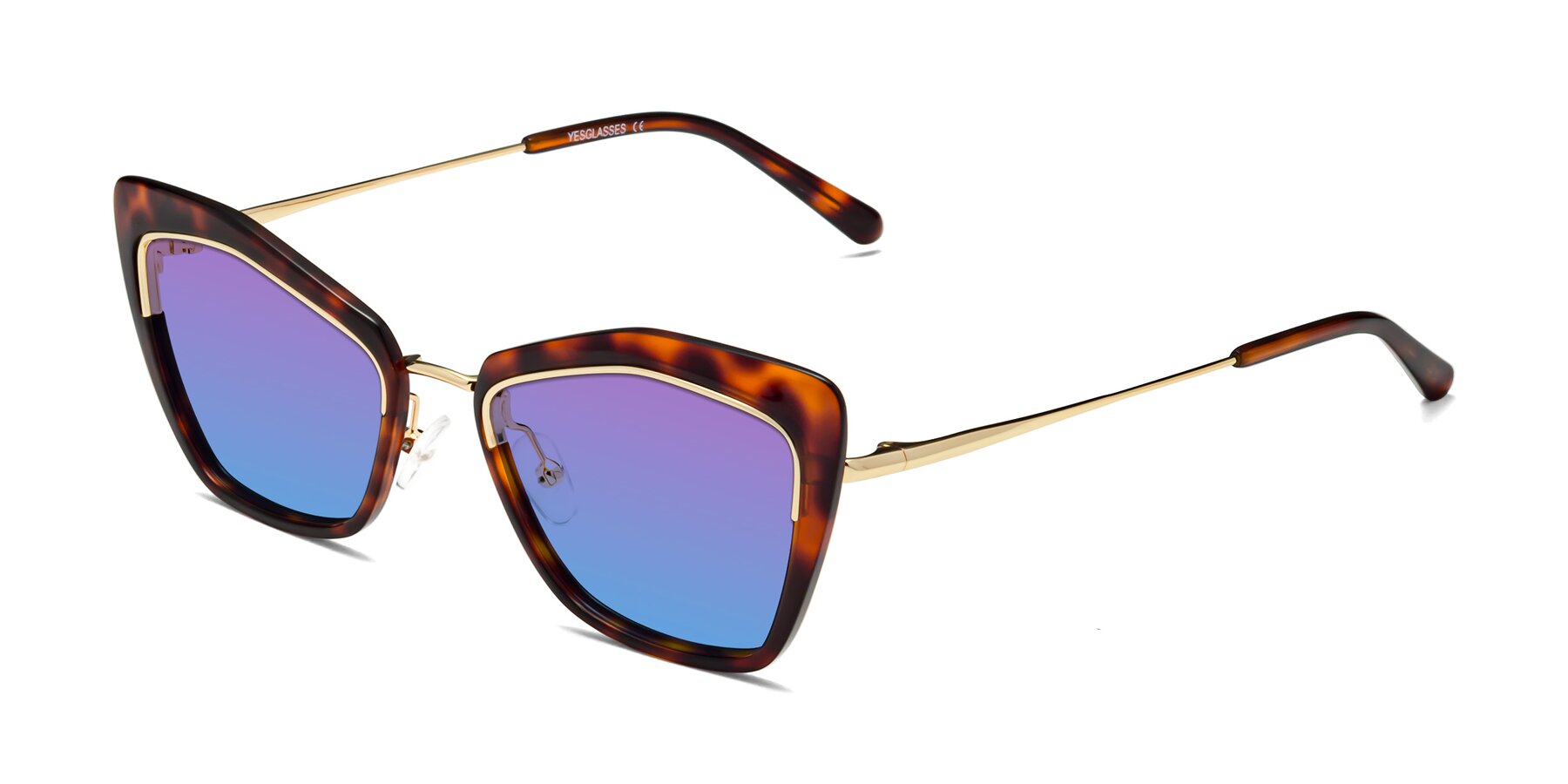 Angle of Lasso in Light Tortoise with Purple / Blue Gradient Lenses