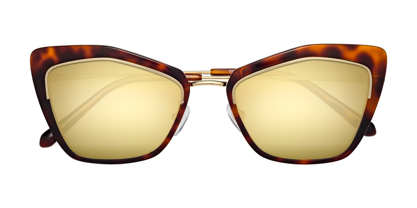 Lasso - Light Tortoise Flash Mirrored Sunglasses