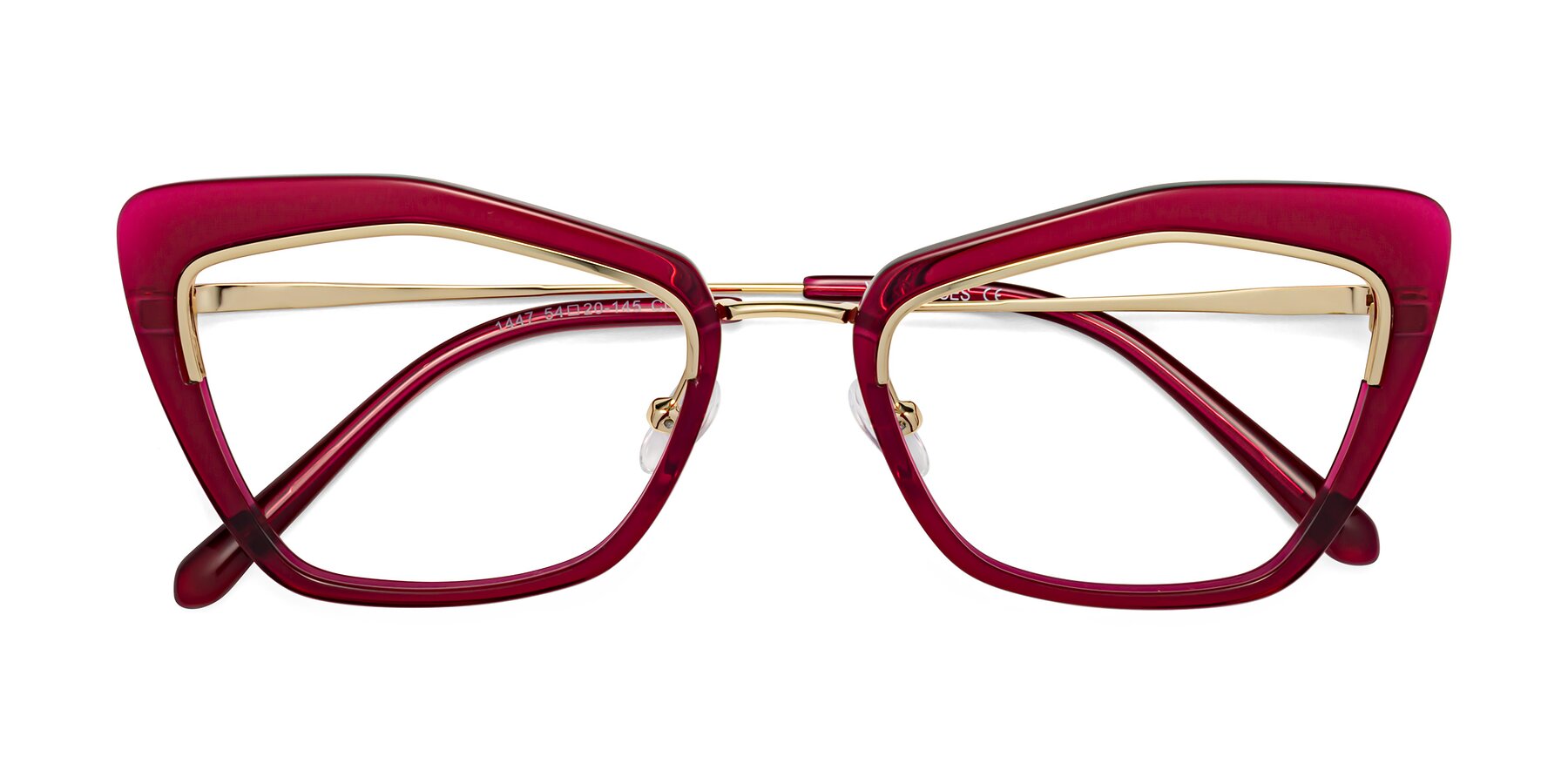 Folded Front of Lasso in Wine with Clear Blue Light Blocking Lenses