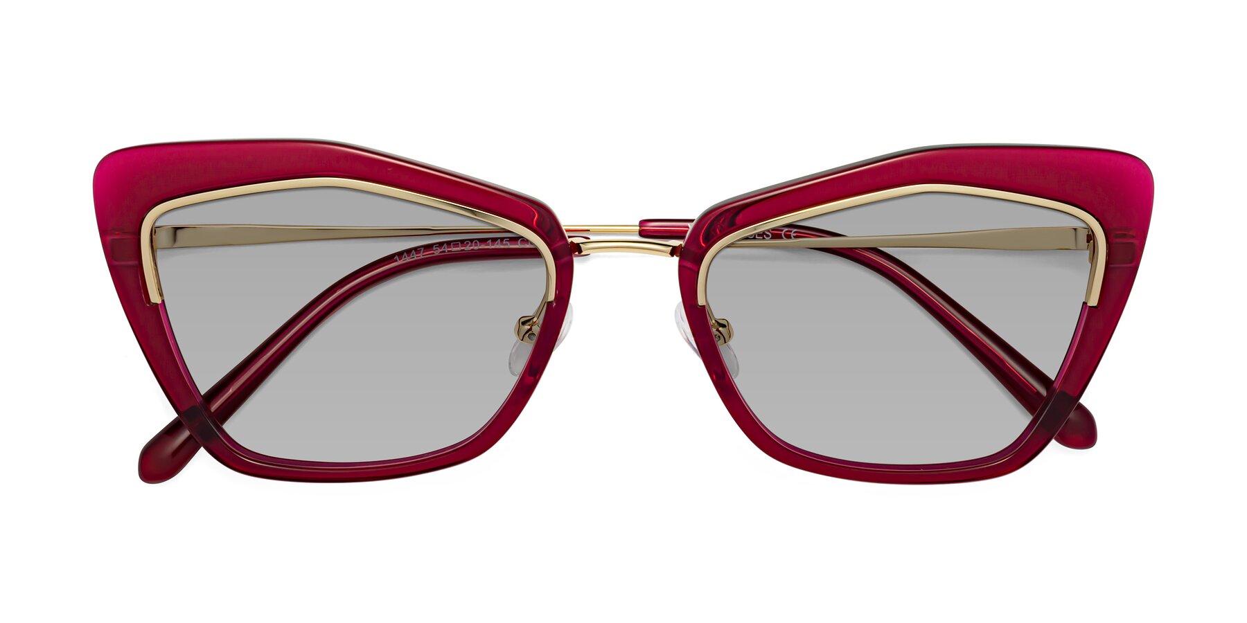 Folded Front of Lasso in Wine with Light Gray Tinted Lenses
