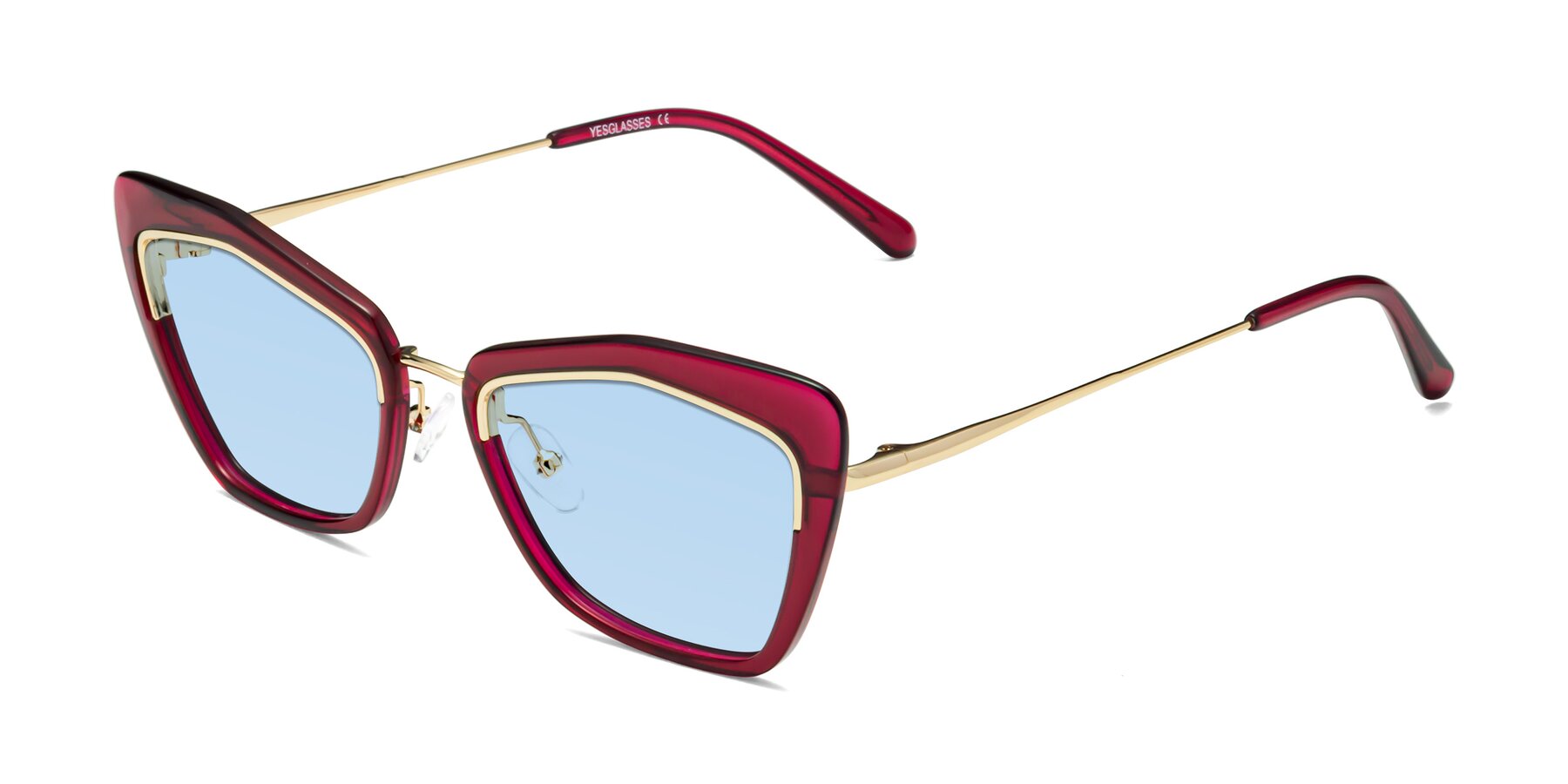 Angle of Lasso in Wine with Light Blue Tinted Lenses