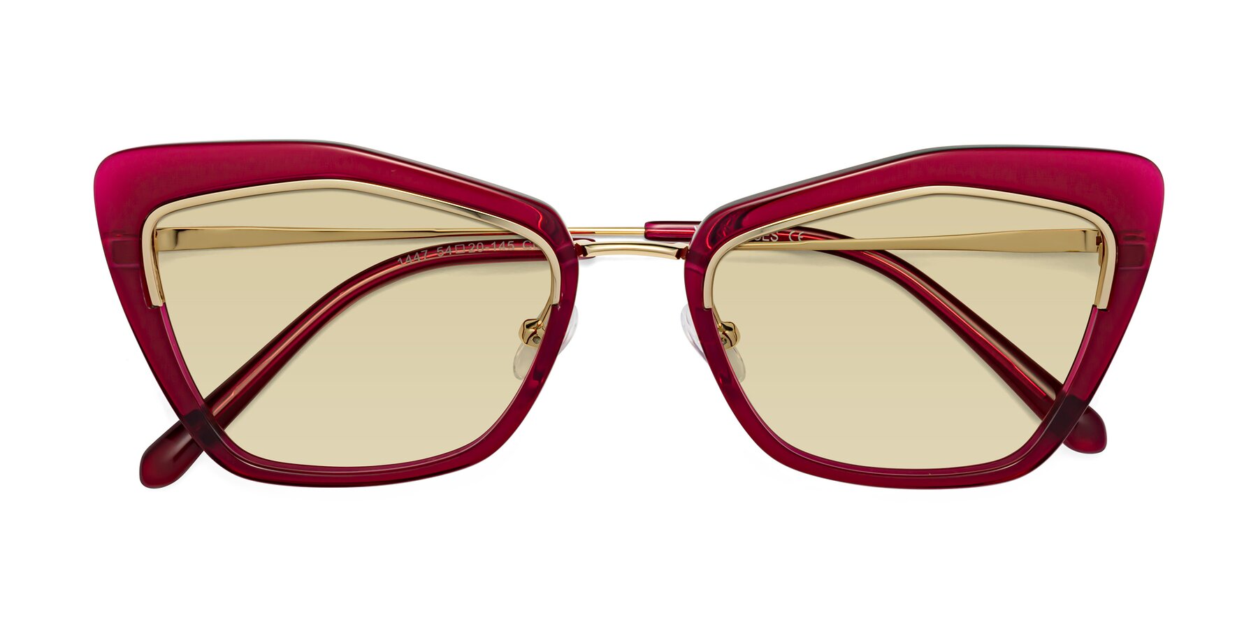Folded Front of Lasso in Wine with Light Champagne Tinted Lenses
