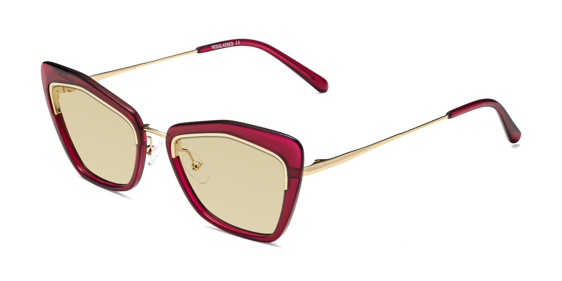 Angle of Lasso in Wine with Light Champagne Tinted Lenses