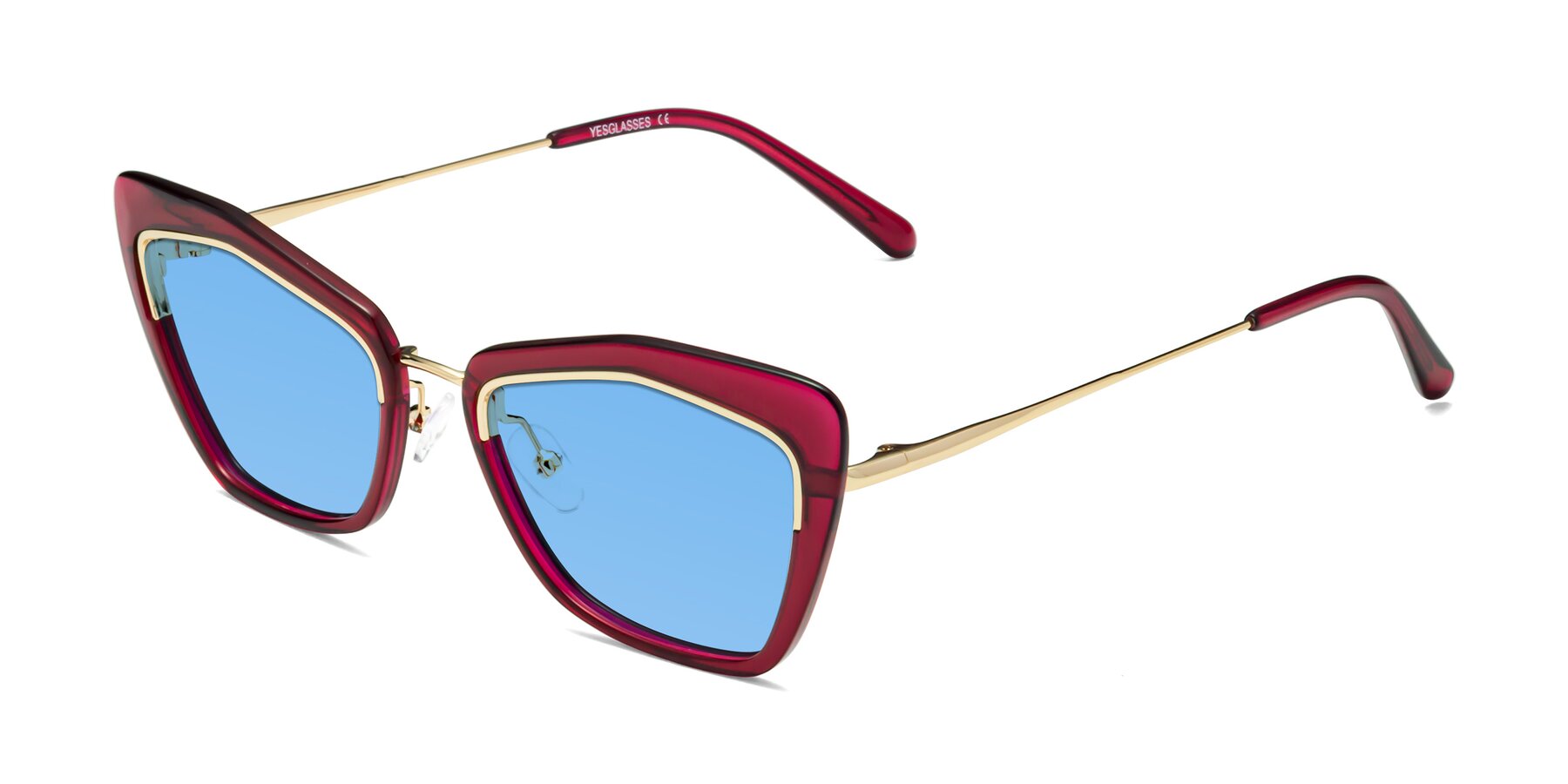 Angle of Lasso in Wine with Medium Blue Tinted Lenses