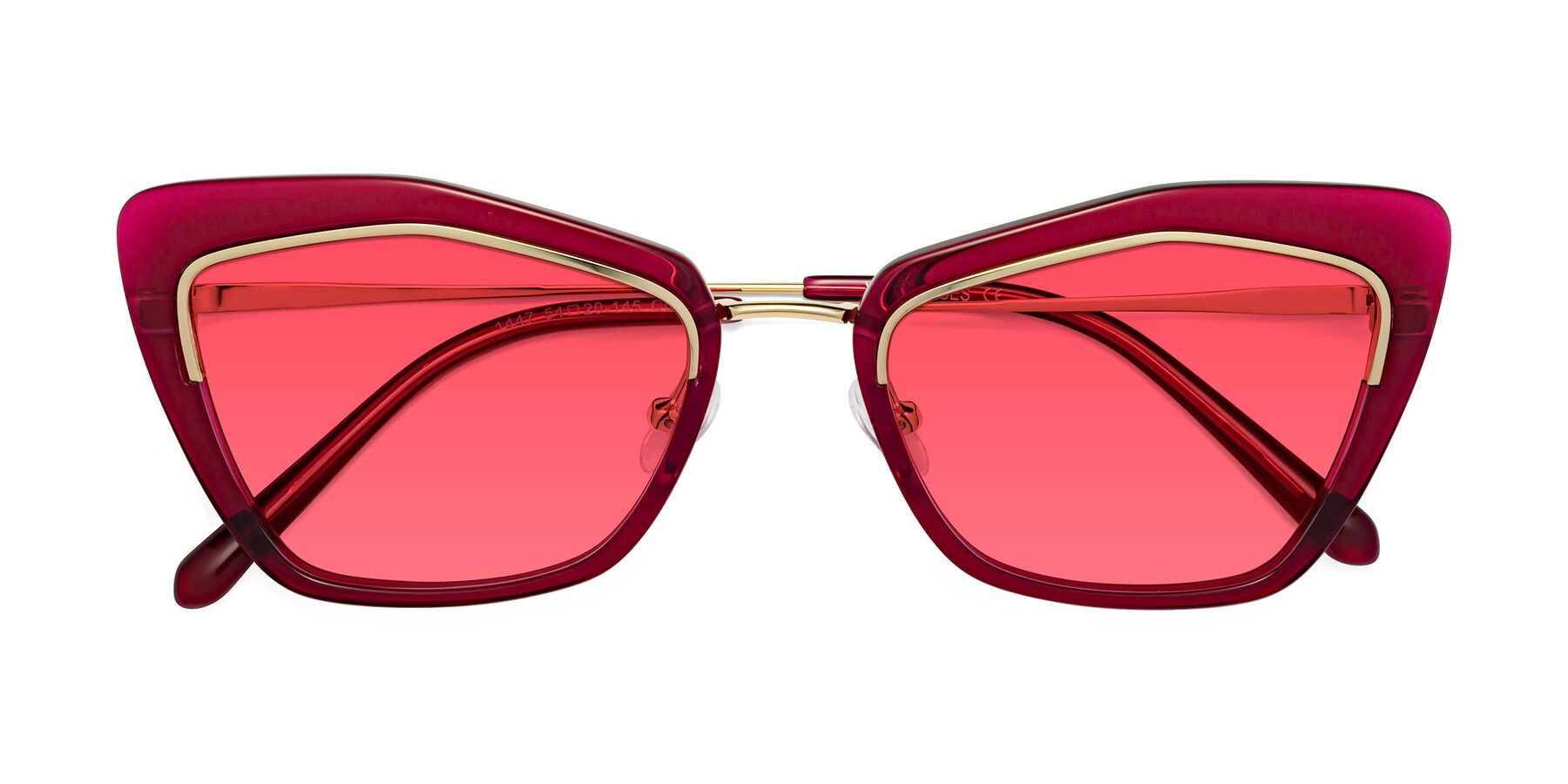 Folded Front of Lasso in Wine with Red Tinted Lenses