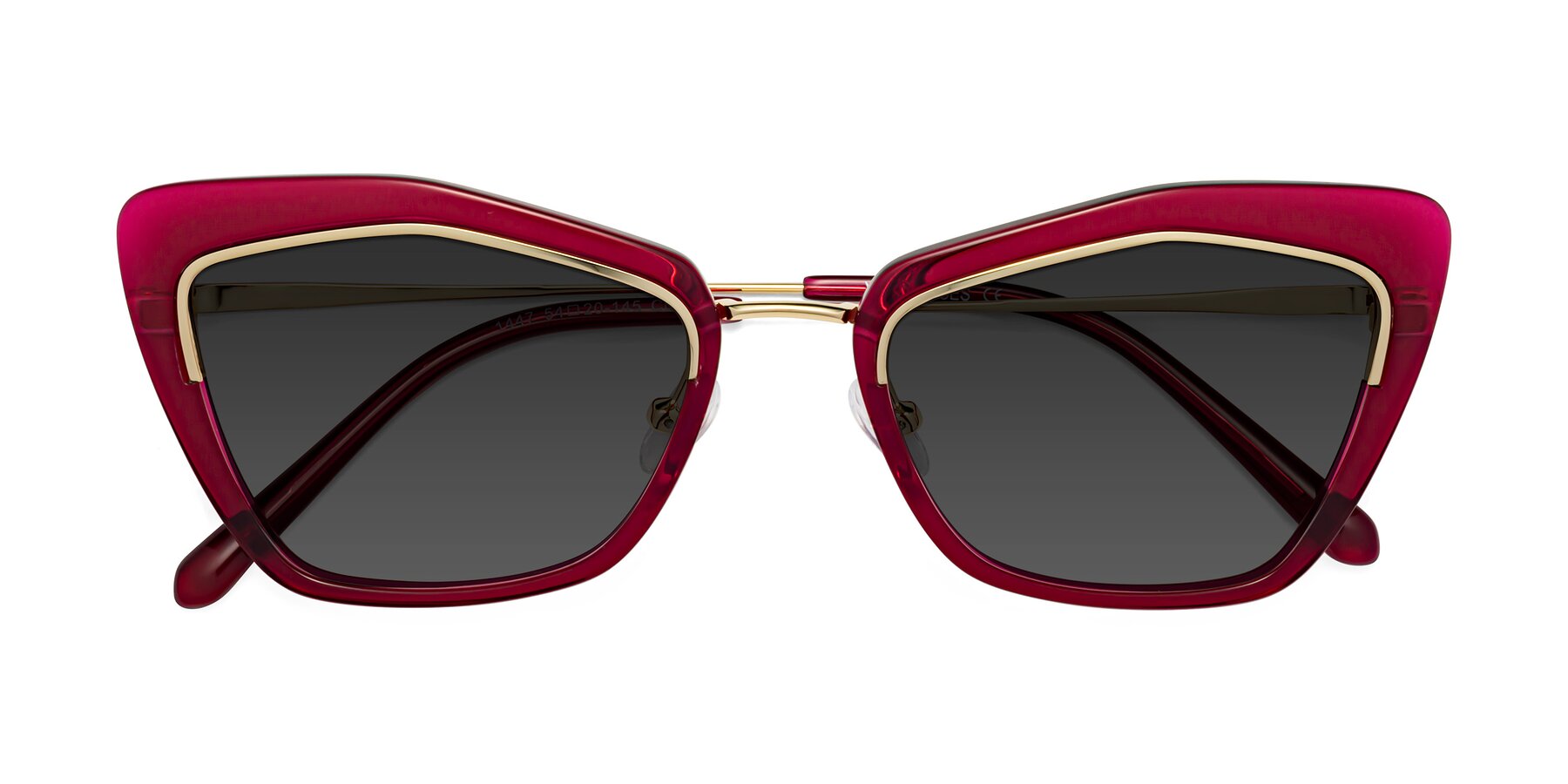 Folded Front of Lasso in Wine with Gray Tinted Lenses