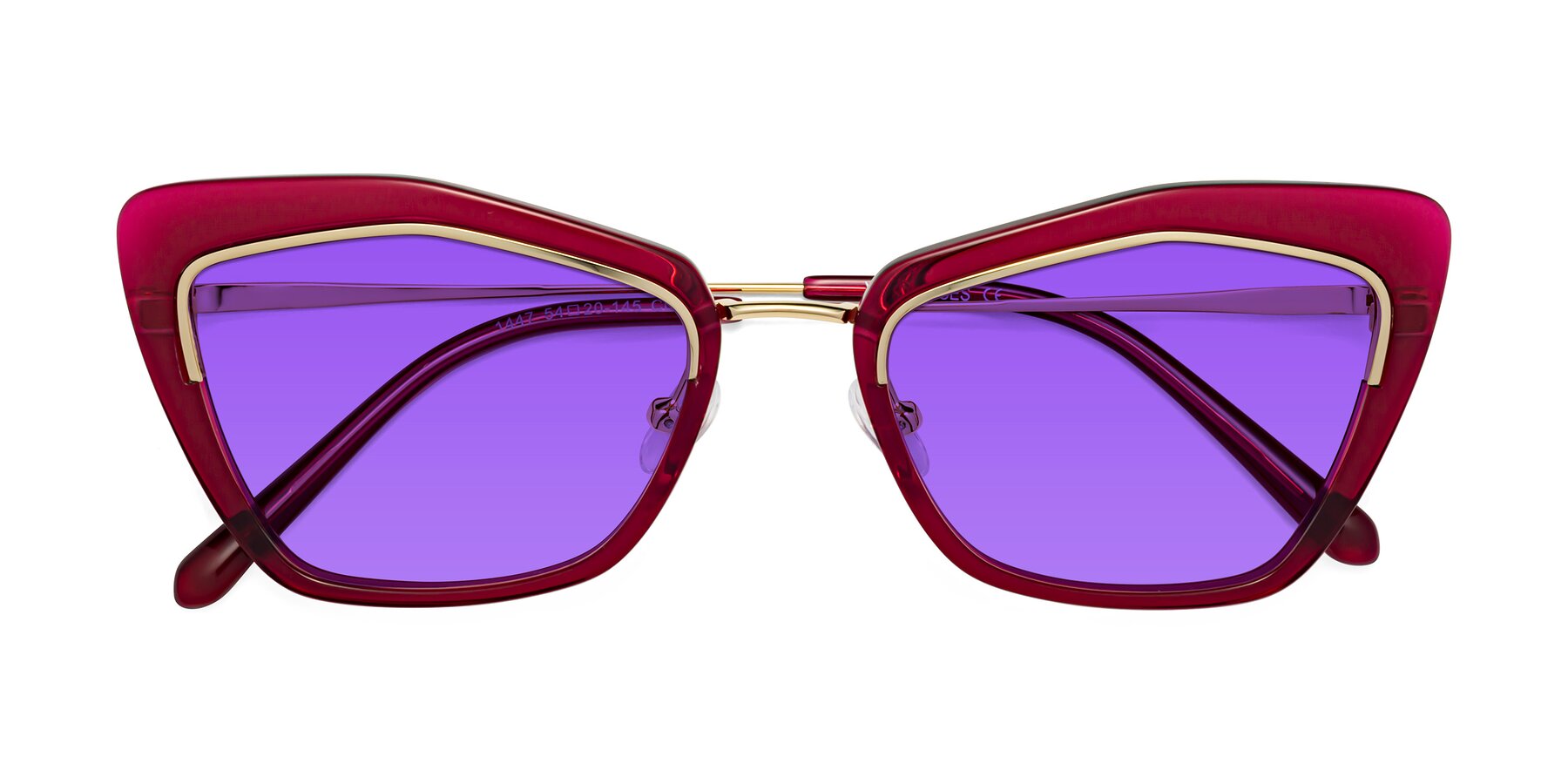Folded Front of Lasso in Wine with Purple Tinted Lenses