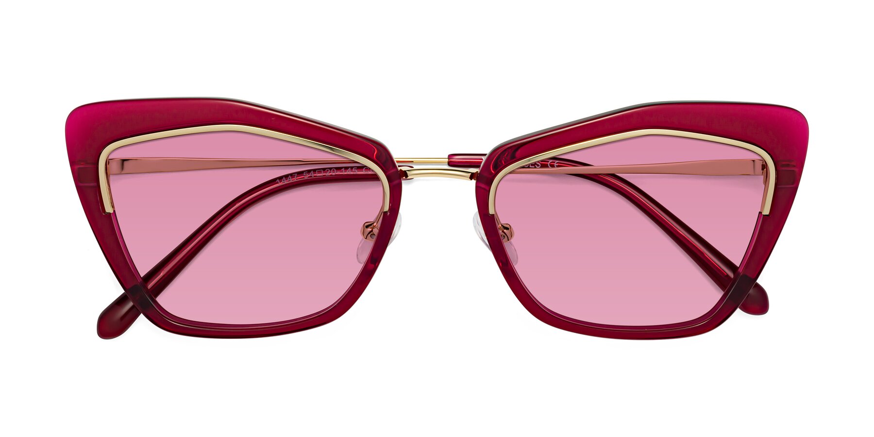 Folded Front of Lasso in Wine with Medium Wine Tinted Lenses