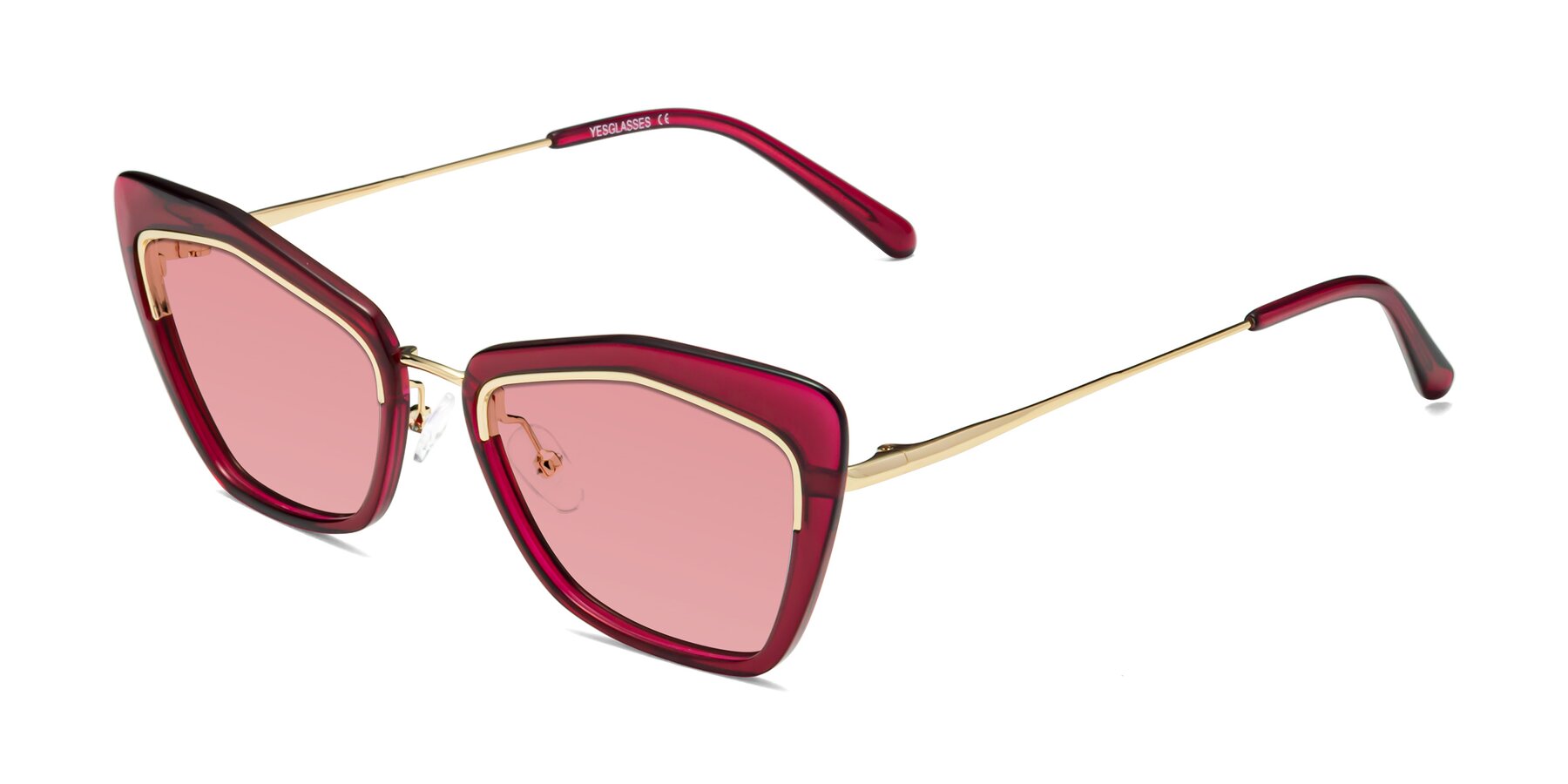 Angle of Lasso in Wine with Medium Garnet Tinted Lenses