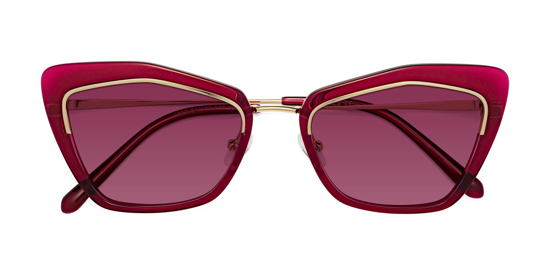 Folded Front of Lasso in Wine with Wine Tinted Lenses