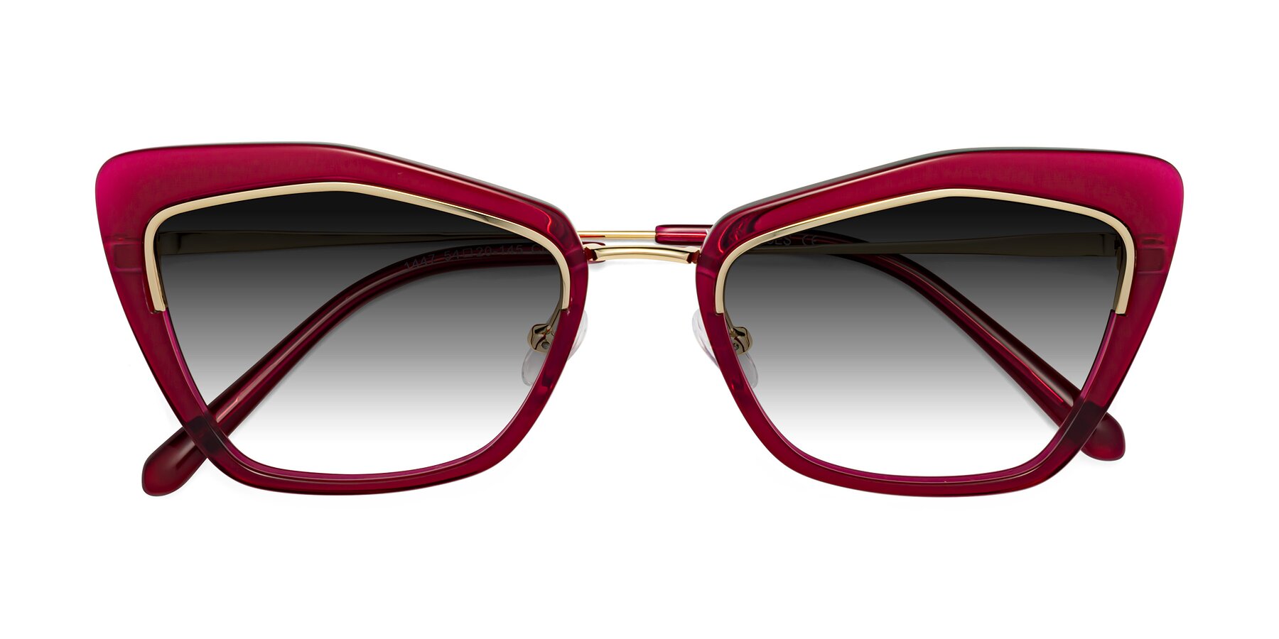 Folded Front of Lasso in Wine with Gray Gradient Lenses