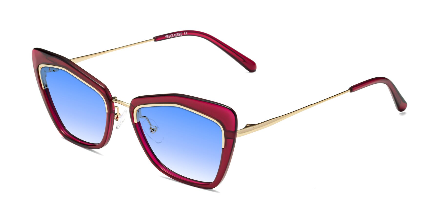 Angle of Lasso in Wine with Blue Gradient Lenses