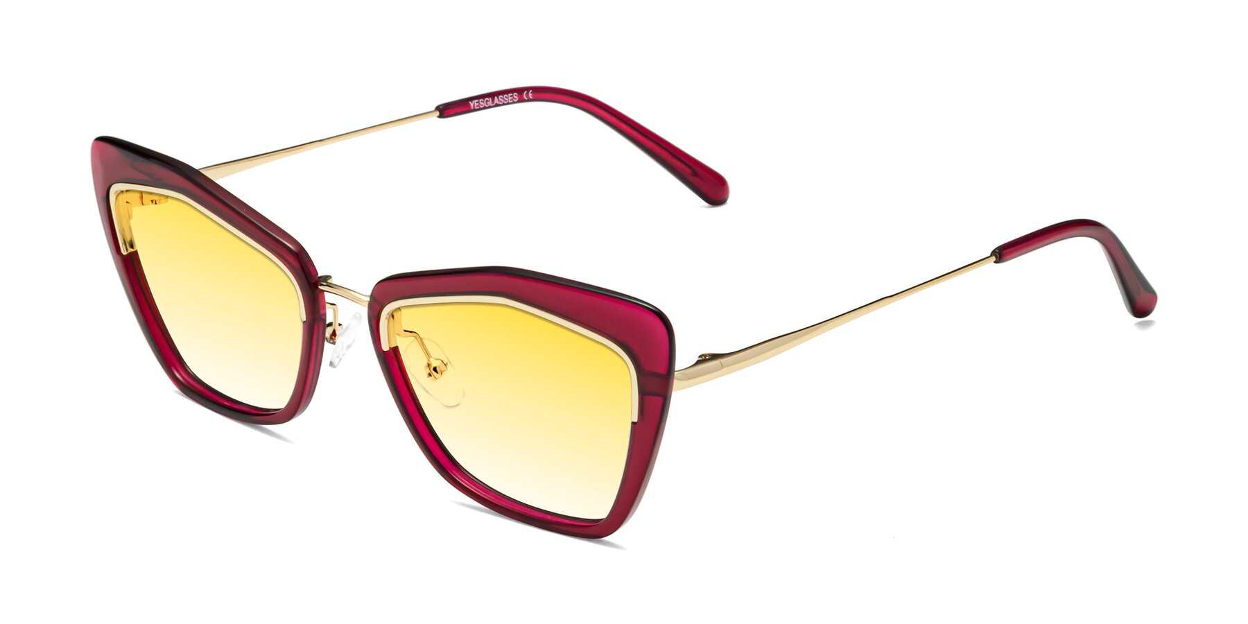 Angle of Lasso in Wine with Yellow Gradient Lenses