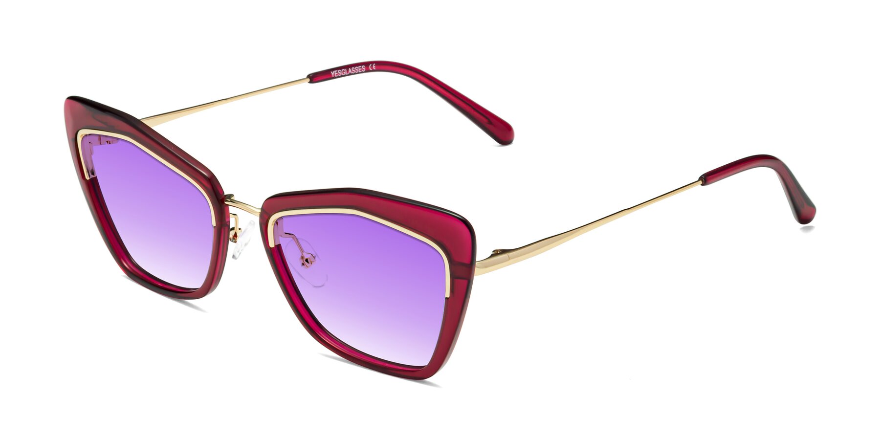 Angle of Lasso in Wine with Purple Gradient Lenses