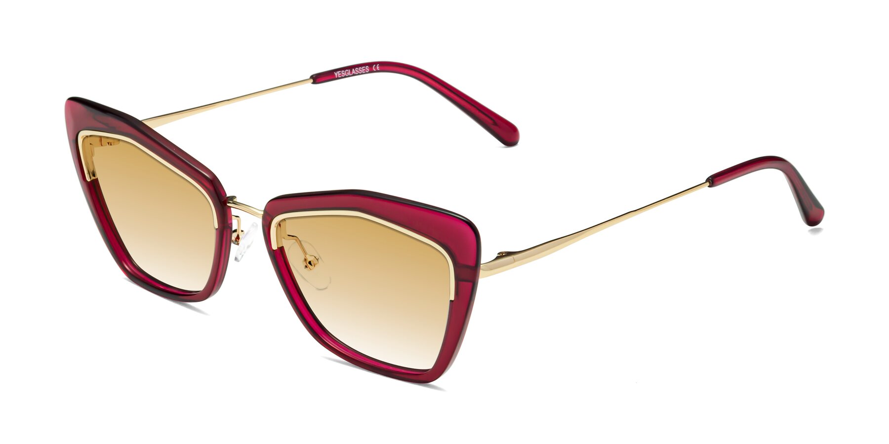 Angle of Lasso in Wine with Champagne Gradient Lenses