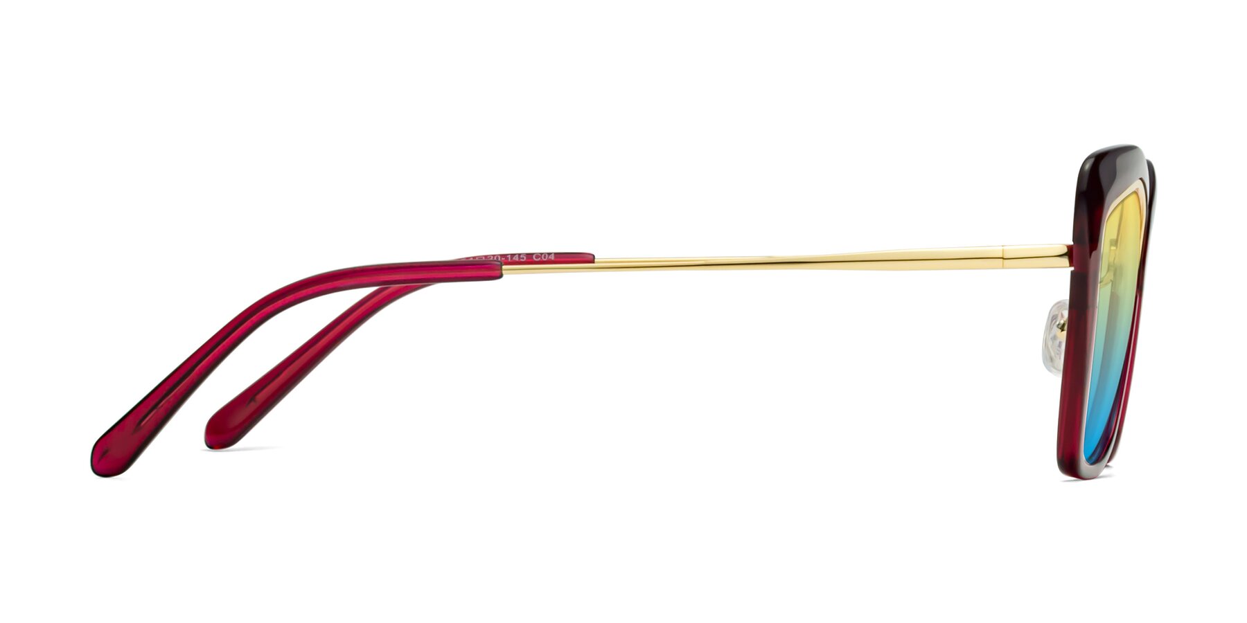 Side of Lasso in Wine with Yellow / Blue Gradient Lenses