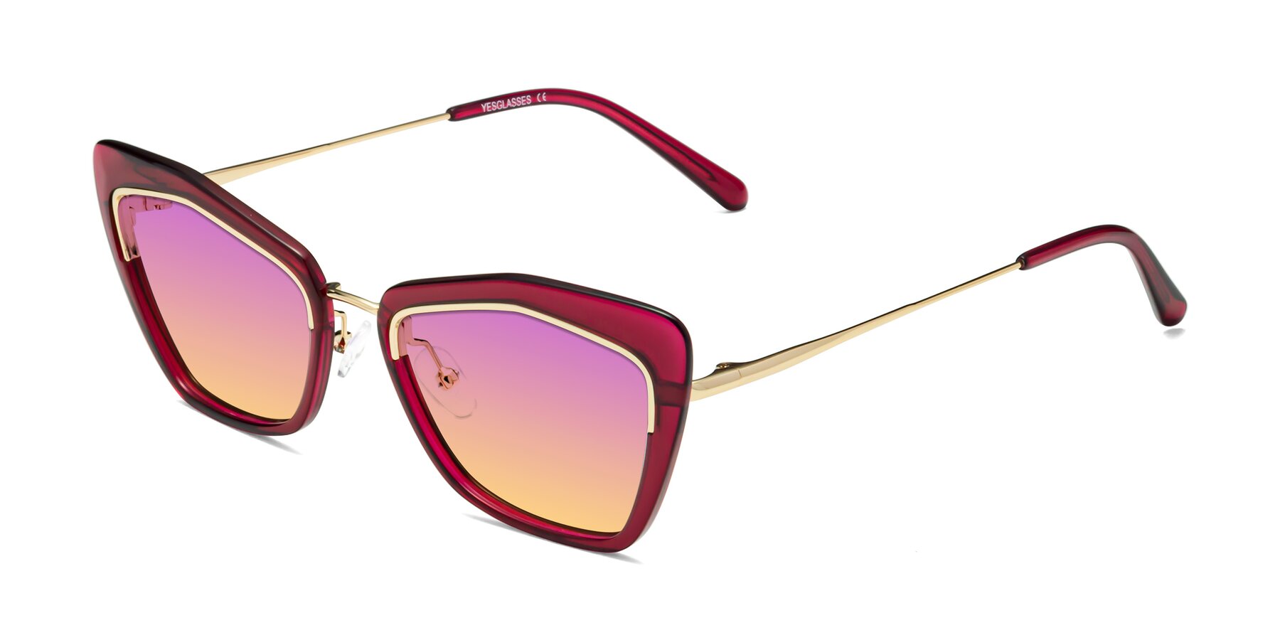 Angle of Lasso in Wine with Purple / Yellow Gradient Lenses