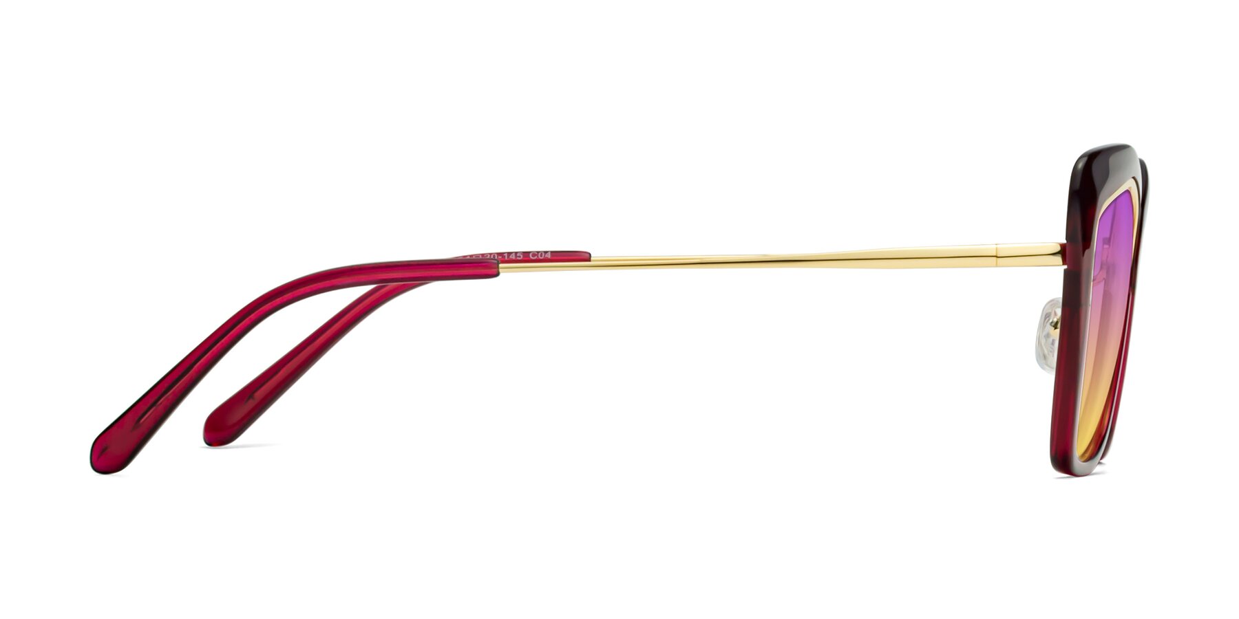 Side of Lasso in Wine with Purple / Yellow Gradient Lenses