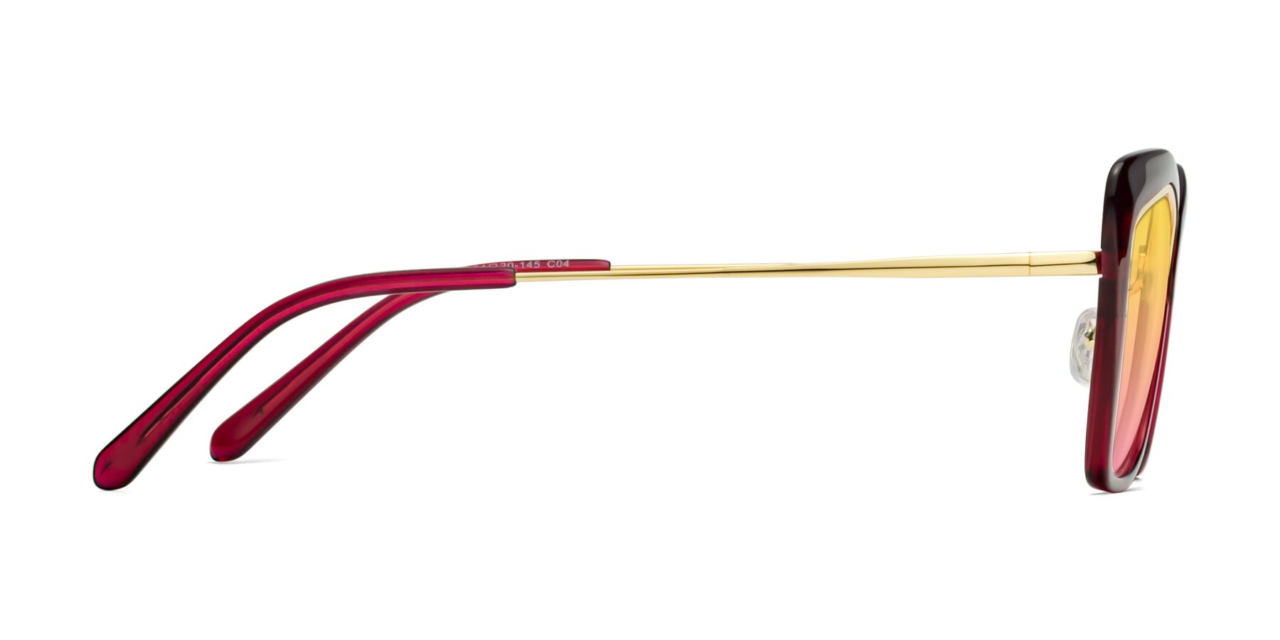 Side of Lasso in Wine with Yellow / Pink Gradient Lenses